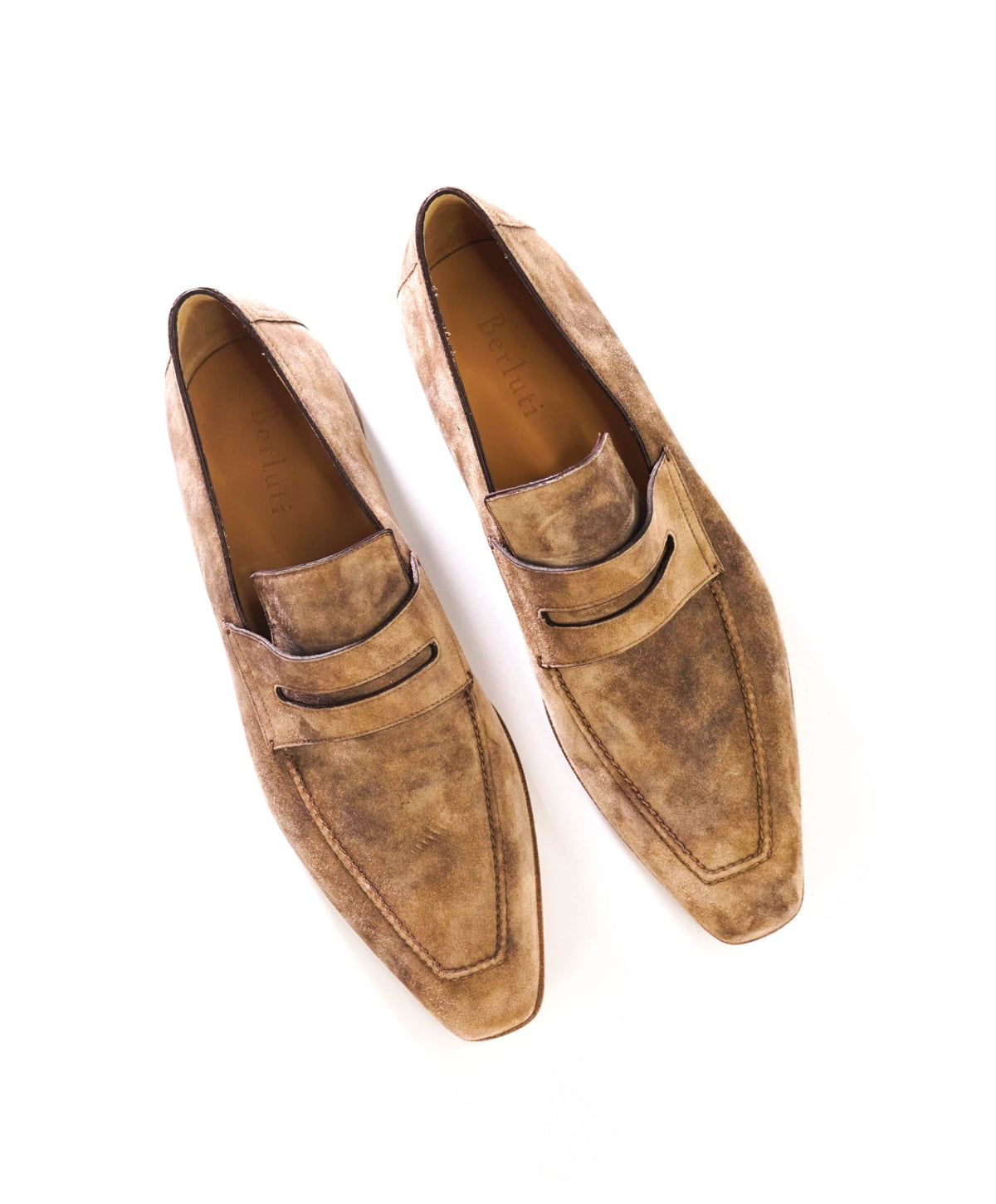 $1,700 BERLUTI - Lorenzo Museum Suede KANGAROO Loafers - 10