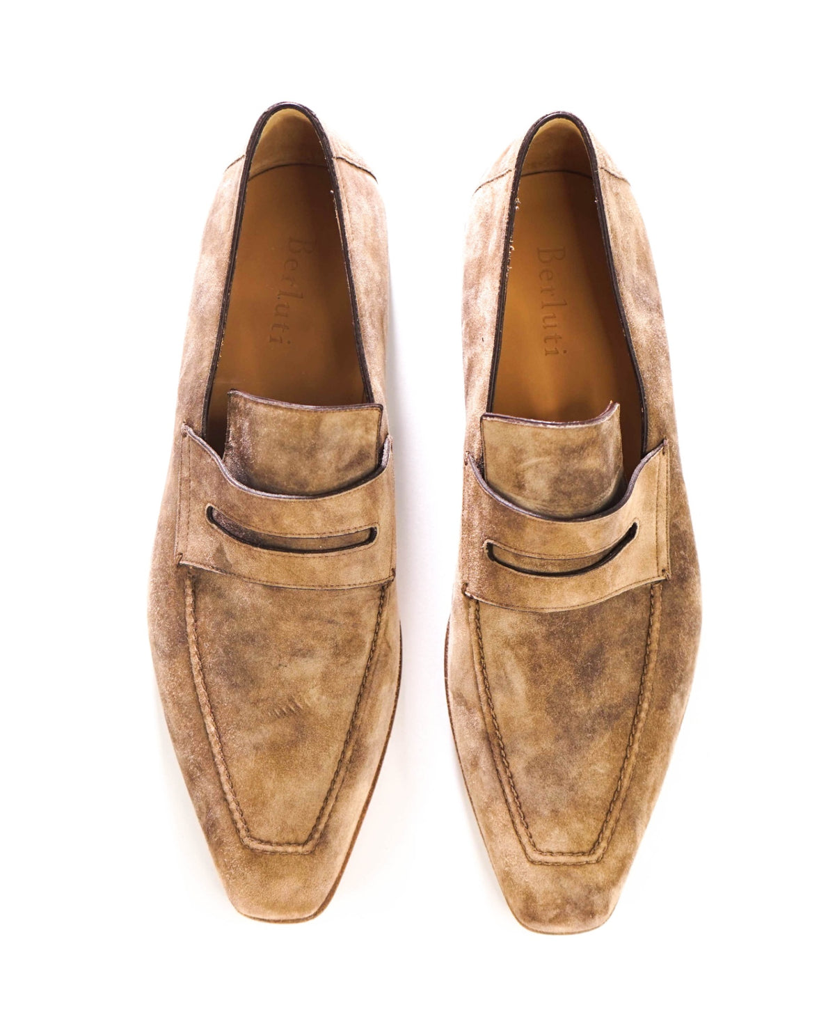 $1,700 BERLUTI - Lorenzo Museum Suede KANGAROO Loafers - 10
