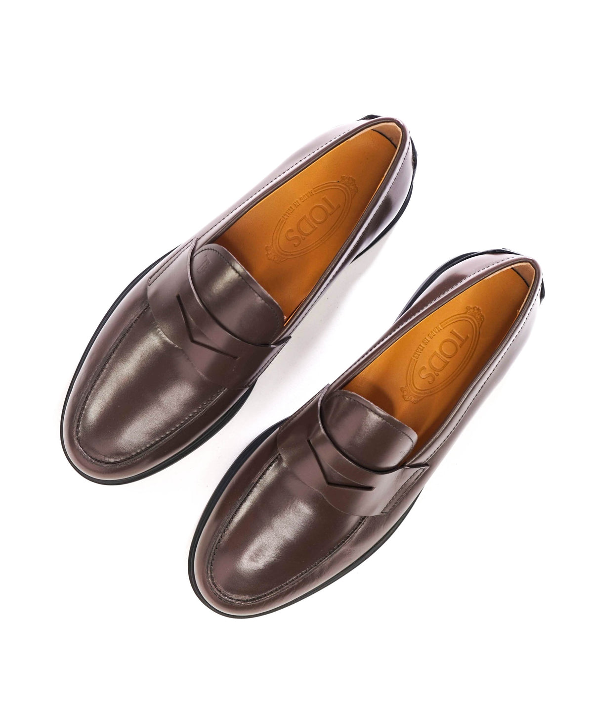 $925 TOD'S - Brown Leather Penny Loafers - US 8 (7UK)