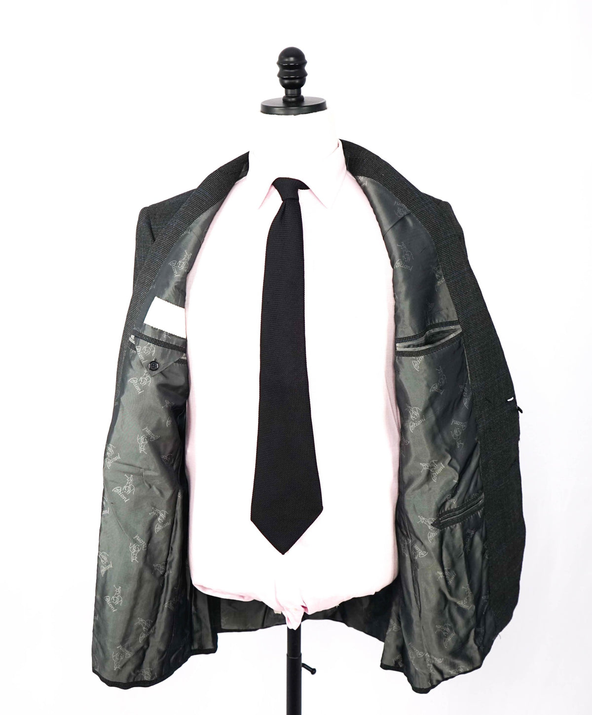 $6,900 BRIONI - Green Flannel Wool Unfinished Sleeve Blazer - 42R