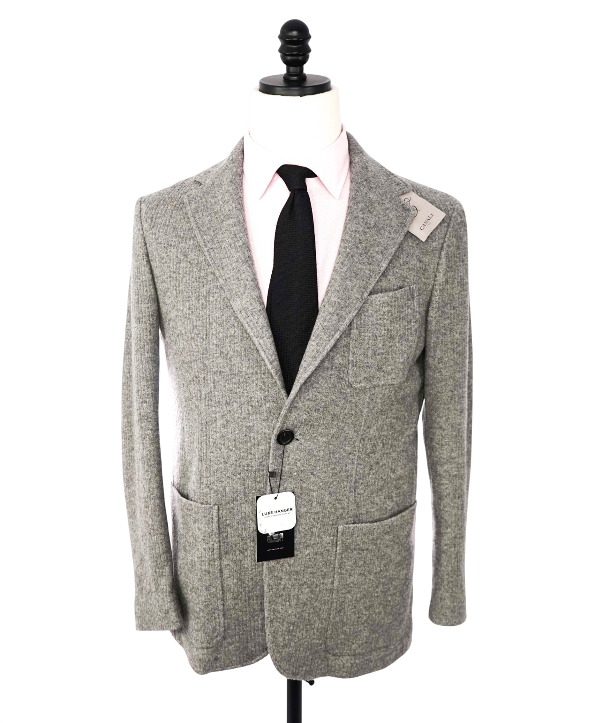 $1,495 CANALI - Gray Cotton/Wool Blazer Jacket - 36