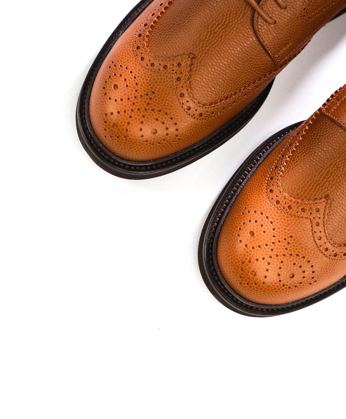 $795 TOD'S - Brown Pebble Leather Wingtip Derbies - US 8 (7UK)