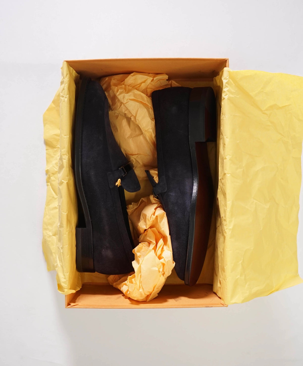$925 TOD'S - Navy Blue Suede Lug-Sole Loafers - US 7 (6UK)
