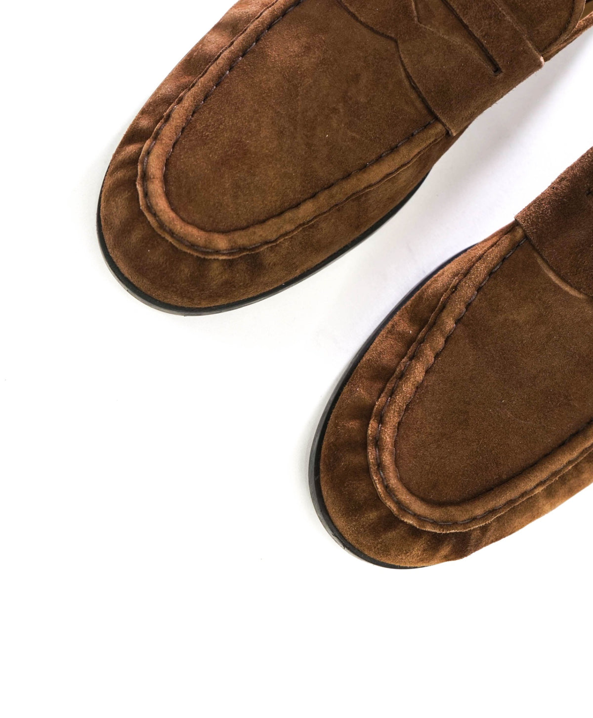 $925 TOD'S - Brown Suede Penny YSL Loafers - US 12 (11UK)