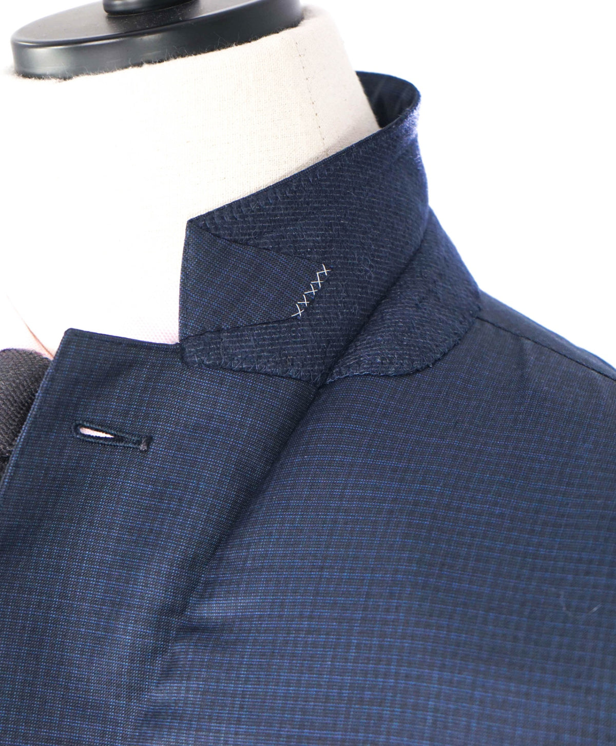 $2,895 ZEGNA -"MULTISEASON" Navy Micro Check Wool Blazer- 44R