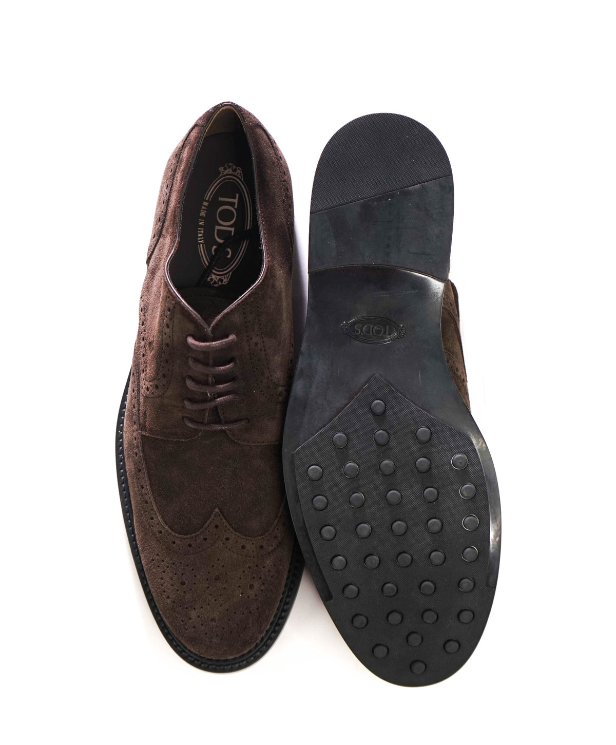 $925 TOD'S - Brown Suede Wingtip Derbies - US 10.5 (9.5UK)
