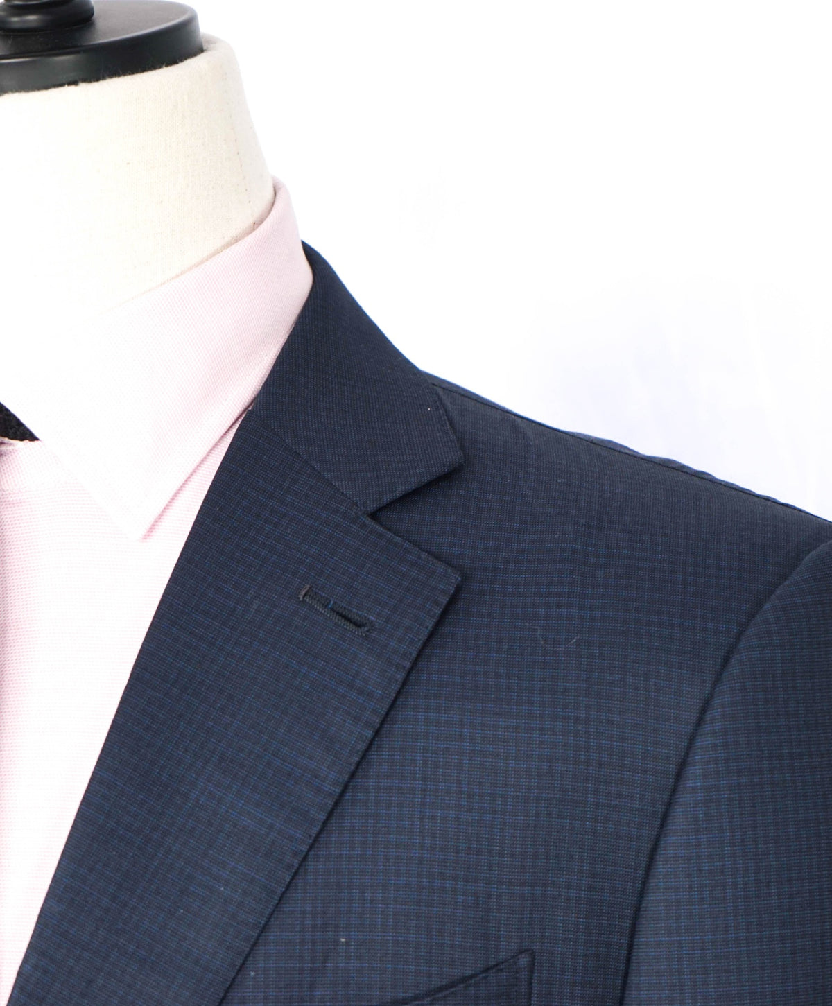 $2,895 ZEGNA -"MULTISEASON" Navy Micro Check Wool Blazer- 44R