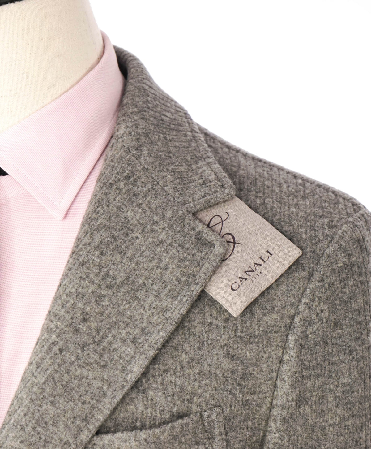 $1,495 CANALI - Gray Cotton/Wool Blazer Jacket - 36