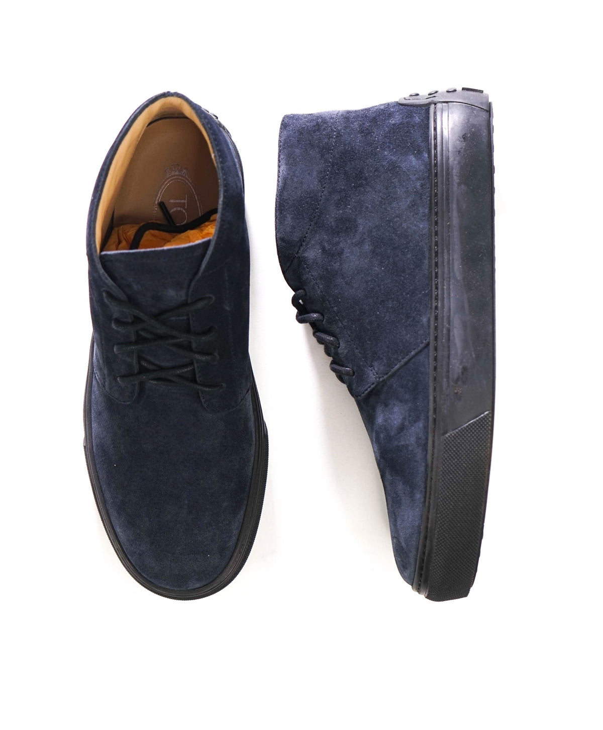 $975 TOD'S - Navy Blue Suede Chukka - US 7.5 (6.5UK)