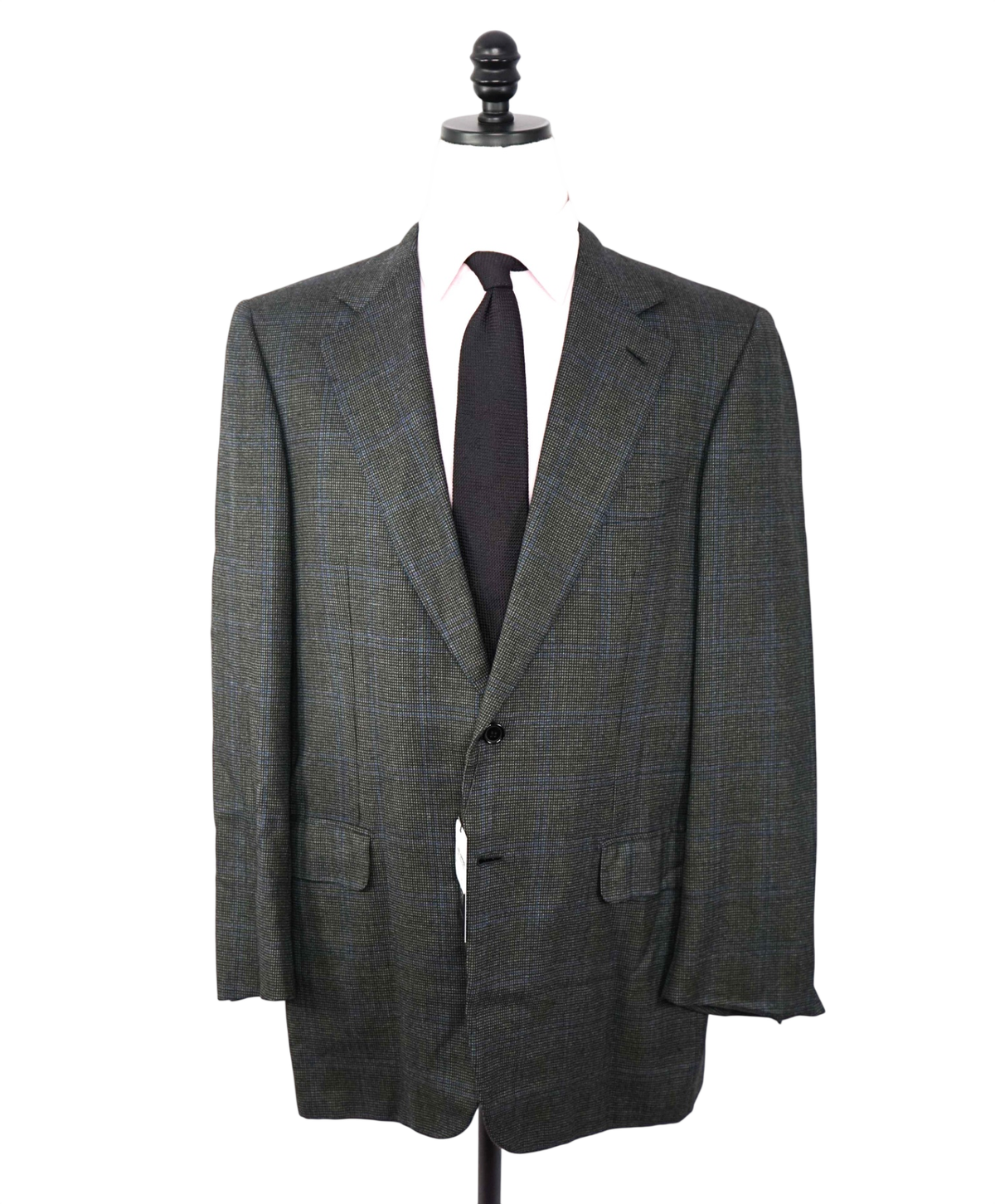 $6,900 BRIONI - Green Flannel Wool Unfinished Sleeve Blazer - 42R