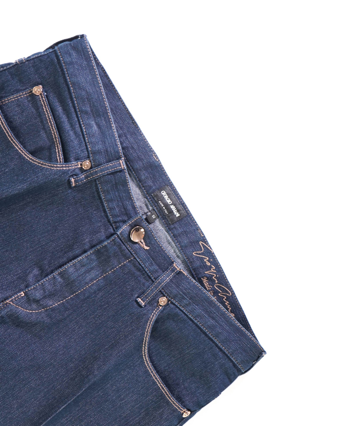 $675 GIORGIO ARMANI - Dark Denim Jeans - 34W