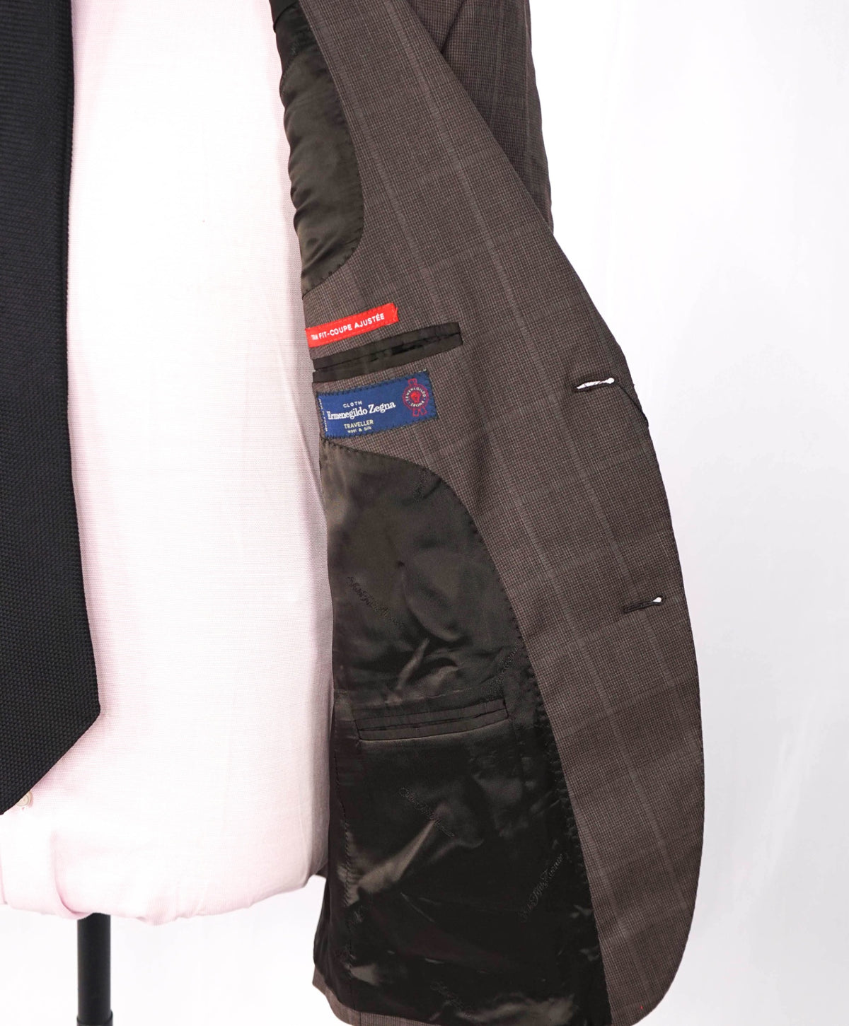 $1,295 ZEGNA For SFA - Traveller Wool/Silk Brown Blazer - 40S