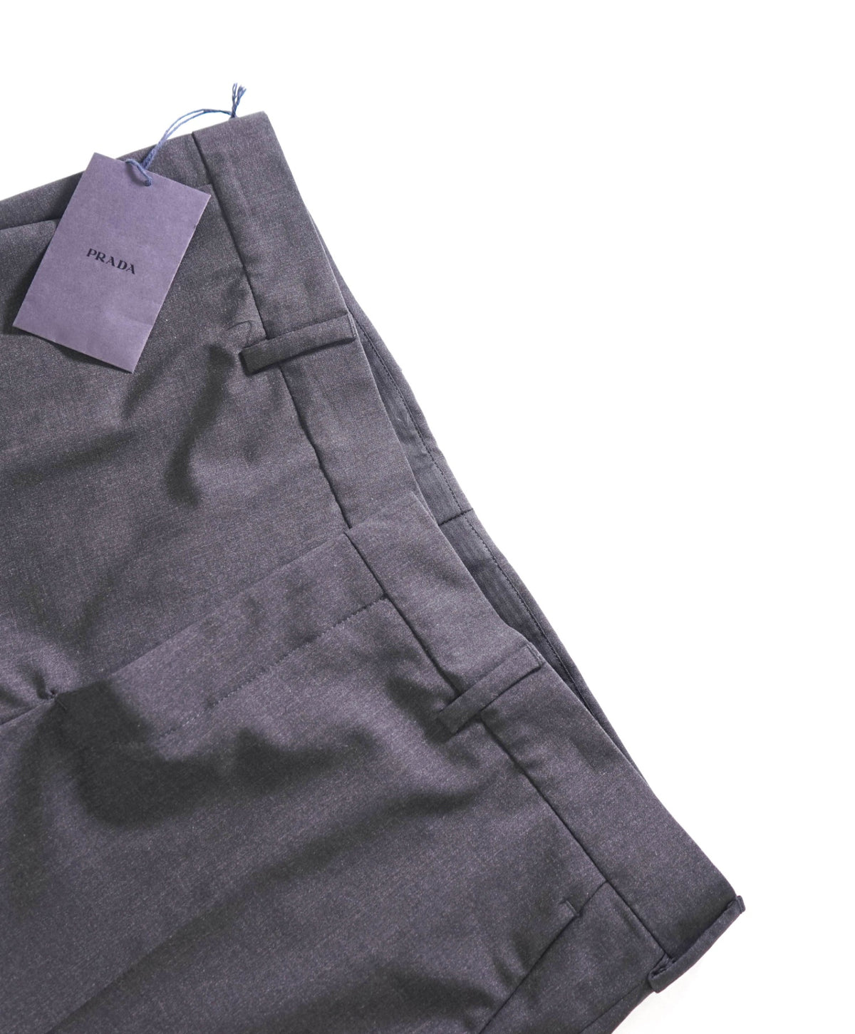 $1,420 PRADA - Dark Gray Wool Pants - 36W