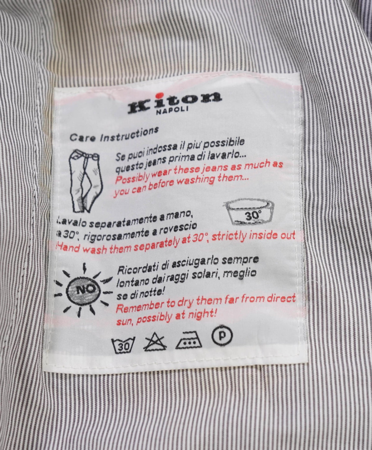 $1,995 KITON - Gray Flannel Skinny Wool Dress Pants - 37W