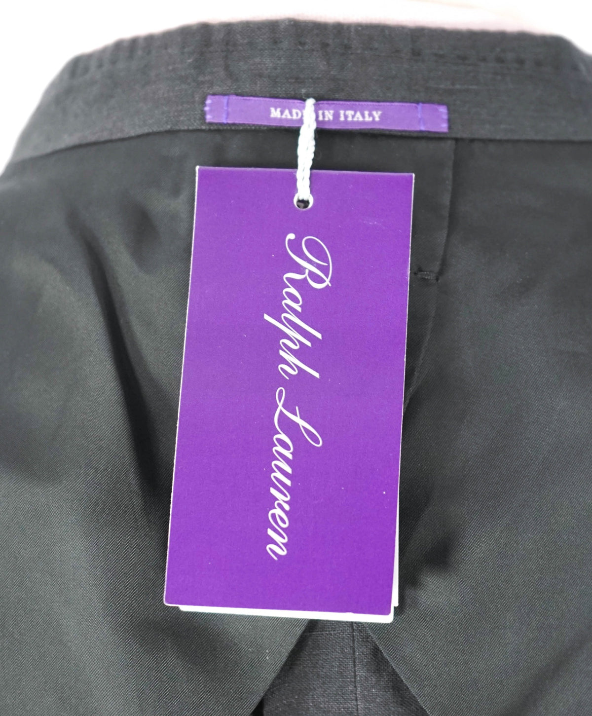$2,995 RALPH LAUREN PURPLE LABEL - Black Linen/Silk Blazer - 46R