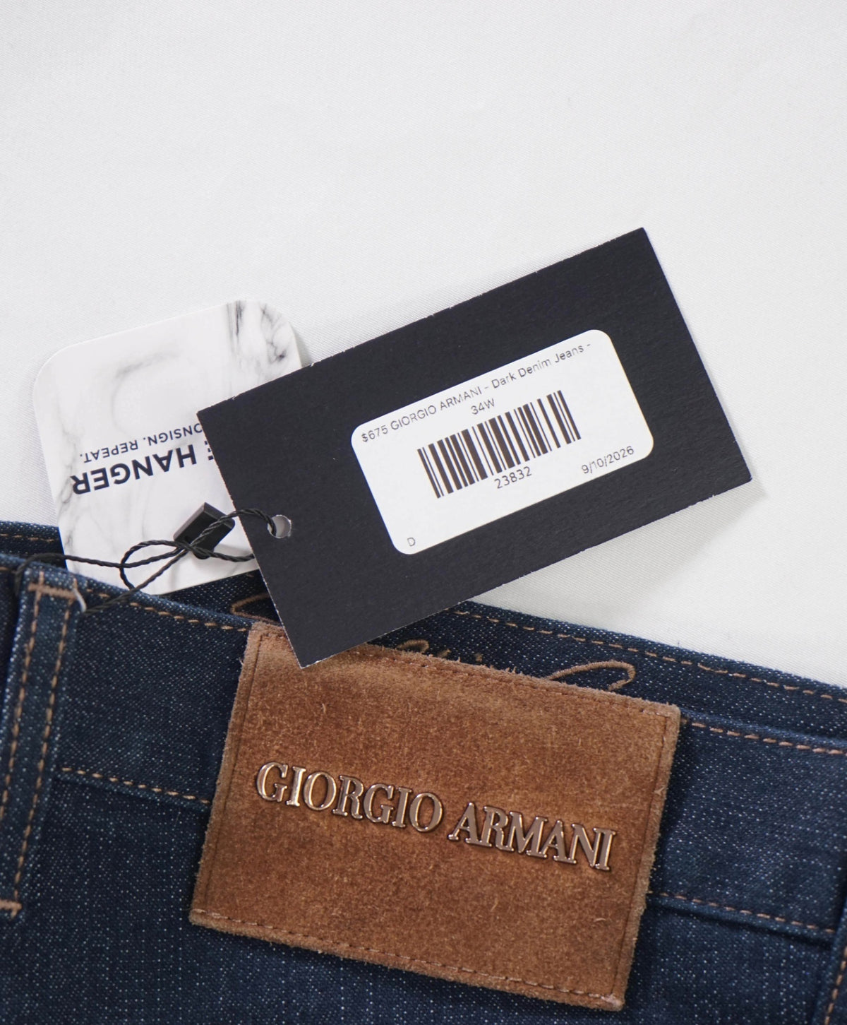 $675 GIORGIO ARMANI - Dark Denim Jeans - 34W