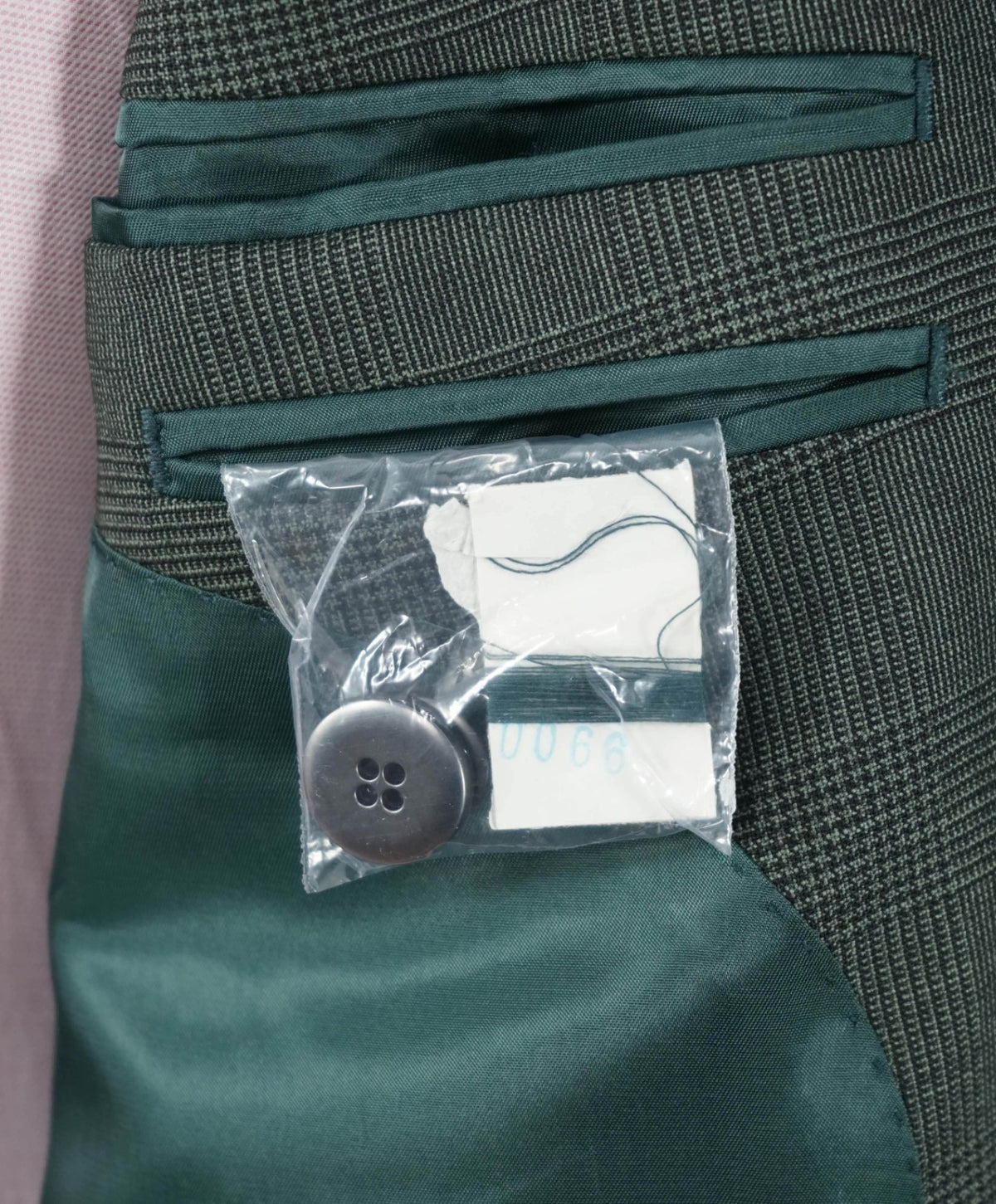 BACK LAWRENCE - Green Prince of Wales CANVASSED Blazer - 42R