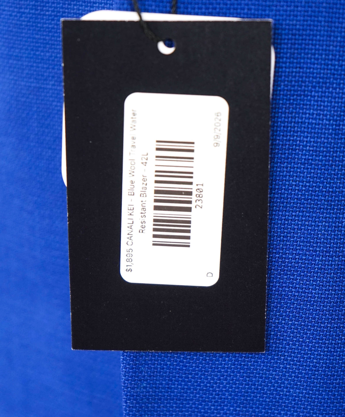 $1,895 CANALI KEI - Blue Wool Travel Water Resistant Blazer - 42L