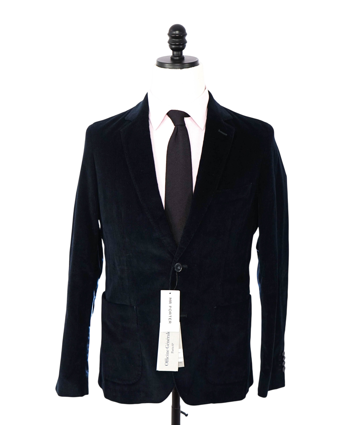 $795 OFFICINE GENERALE - Navy Blue Corduroy Blazer - 38