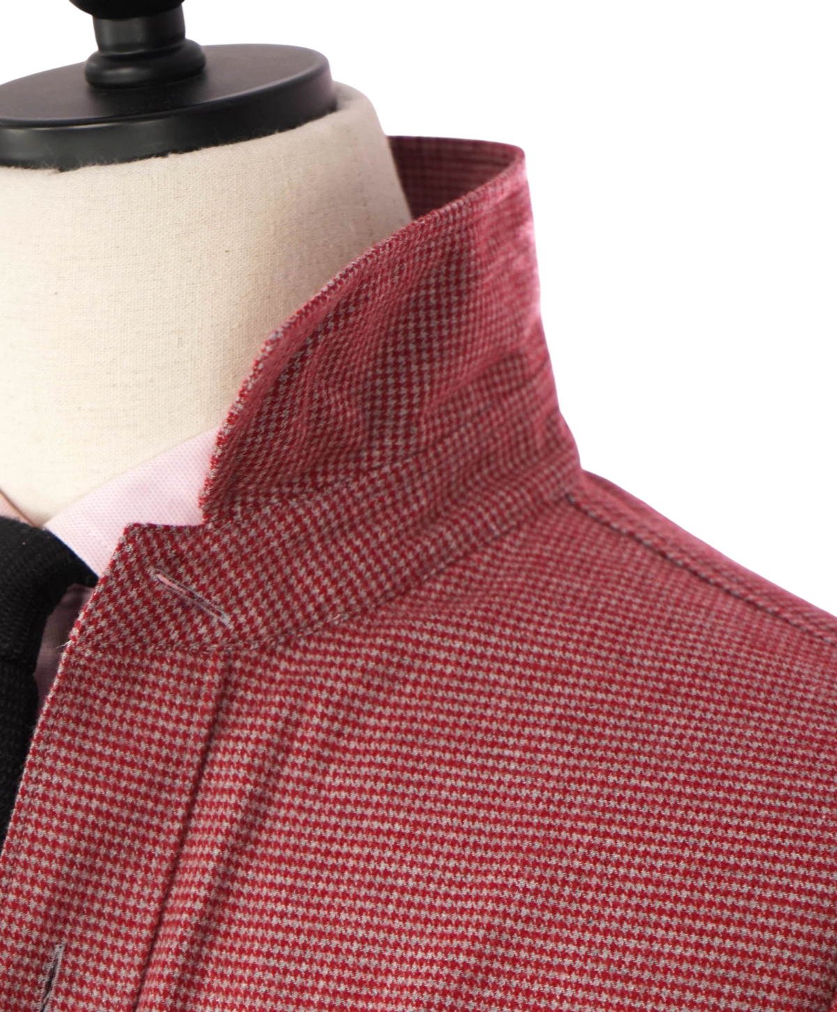 $325 BACK LAWRENCE - Red Houndstooth Flannel Shirt Jacket - 40R