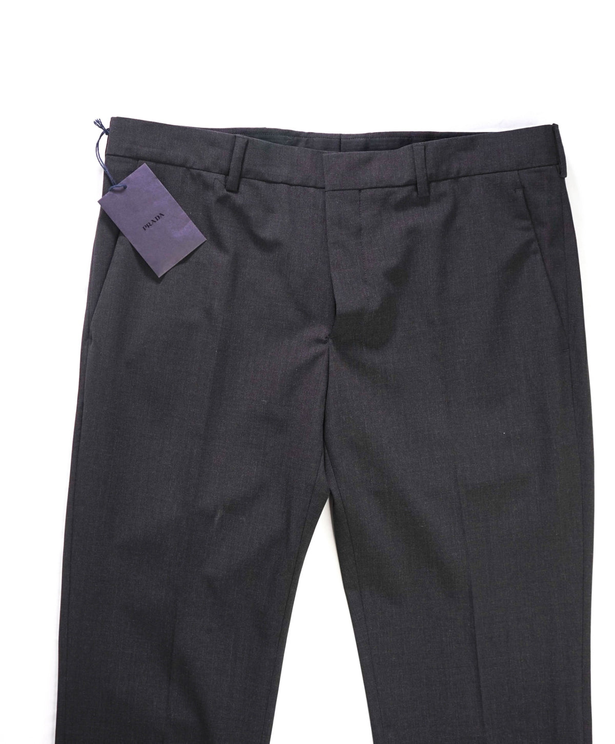 $1,420 PRADA - Dark Gray Wool Pants - 36W