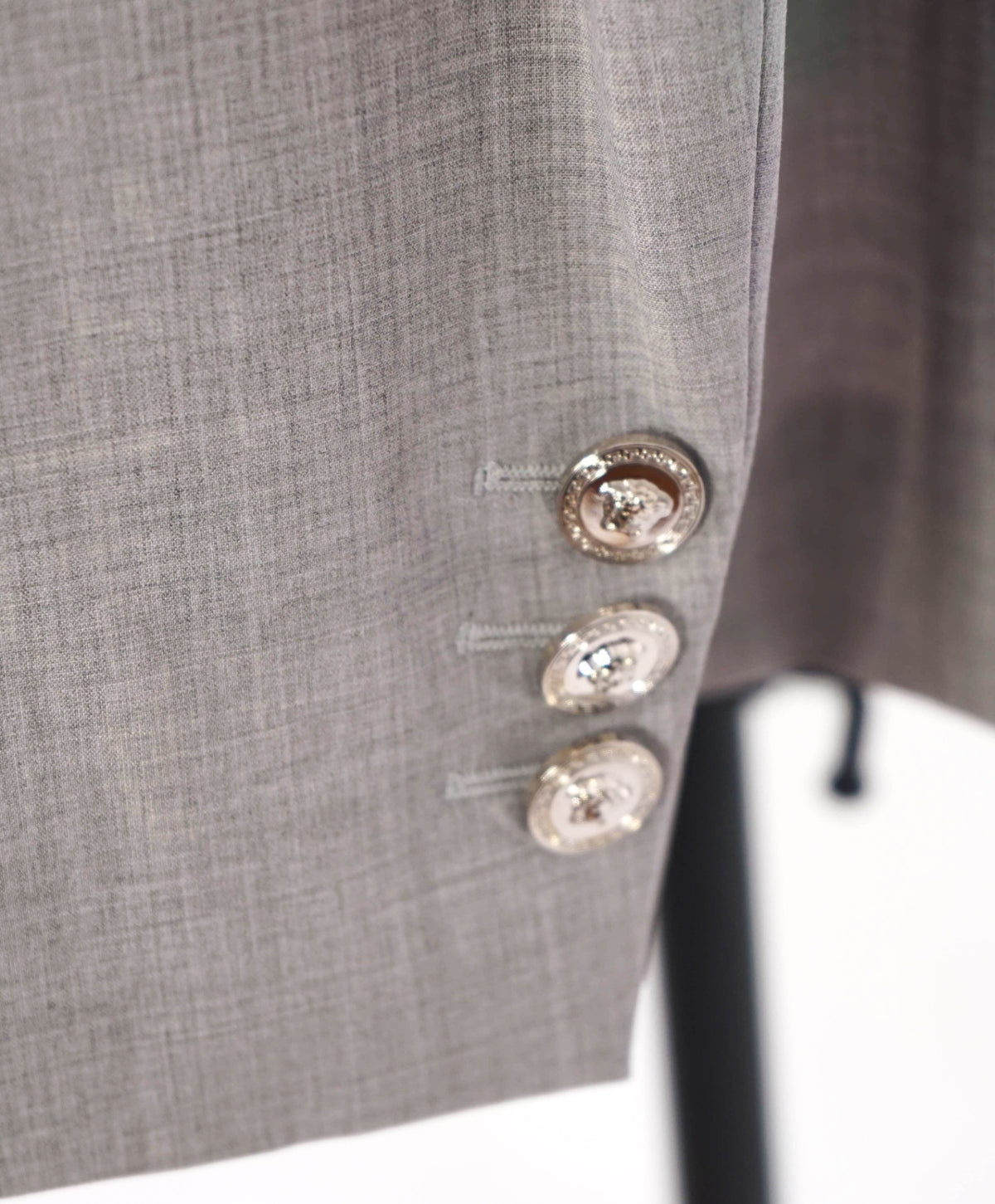 $2,825 VERSACE - Gray MEDUSA BUTTON Blazer NWD - 40R