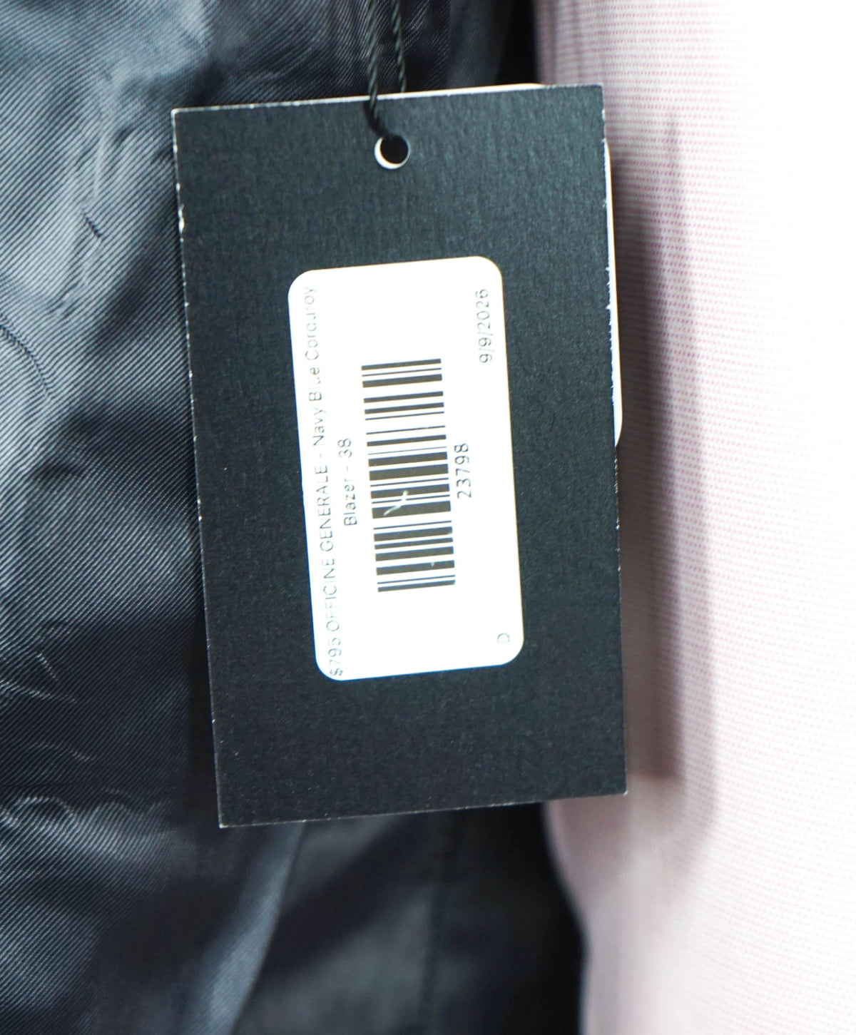 $795 OFFICINE GENERALE - Navy Blue Corduroy Blazer - 38