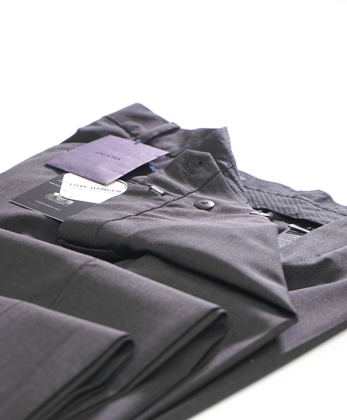$1,420 PRADA - Dark Gray Wool Pants - 36W