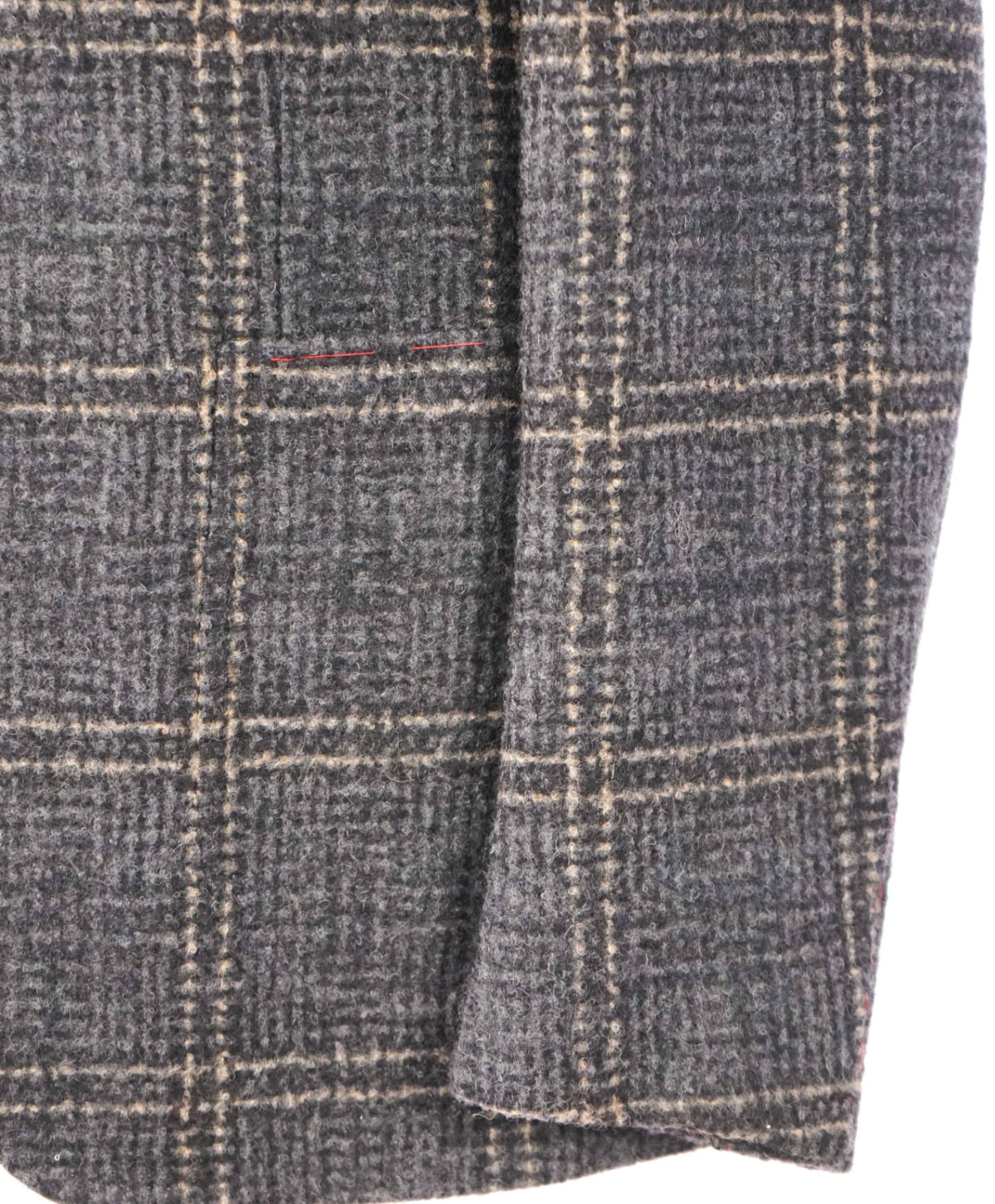$4,500 ISAIA - Gray Plaid Wool/Lama Sport Coat - 36R
