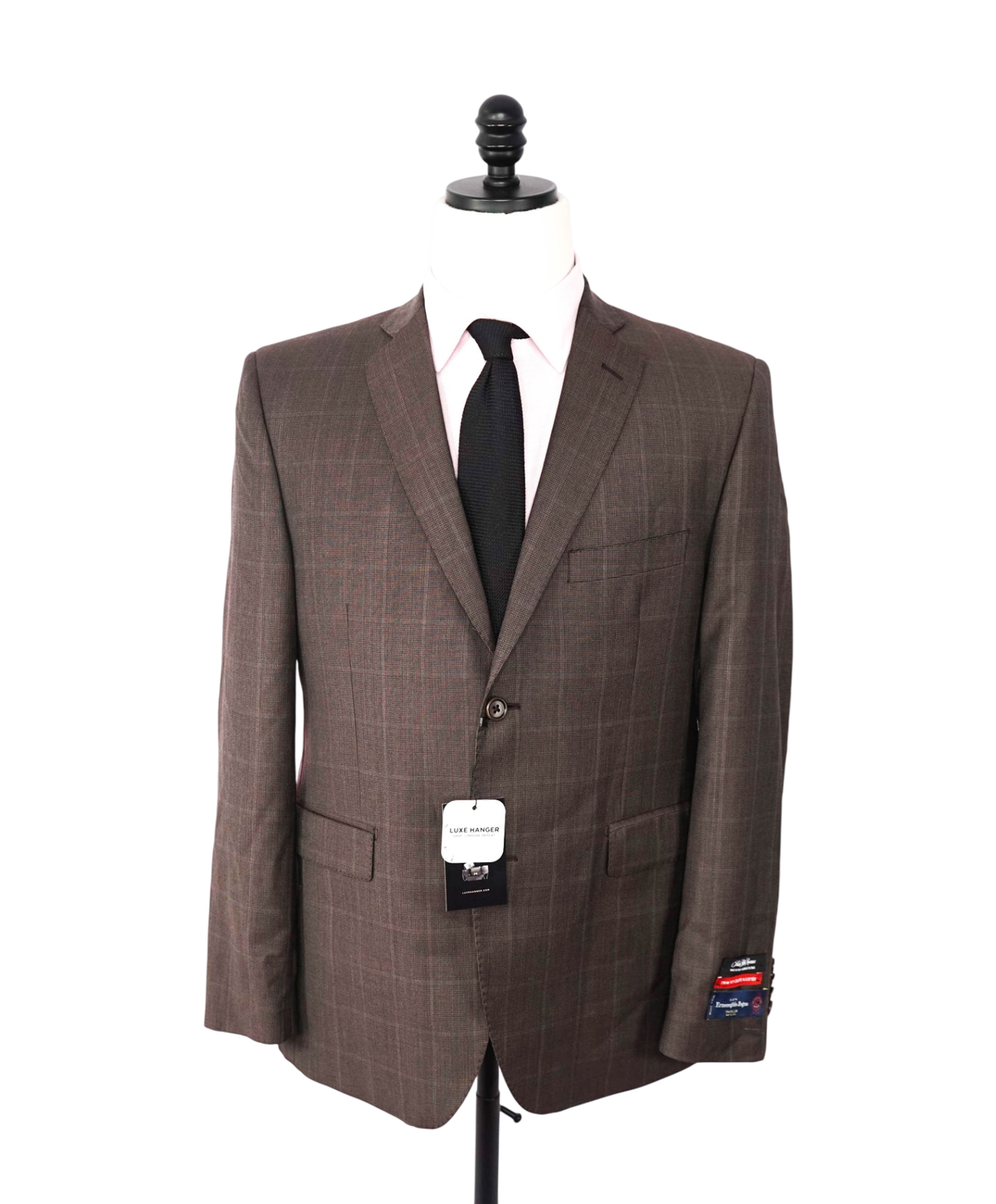 $1,295 ZEGNA For SFA - Traveller Wool/Silk Brown Blazer - 40S