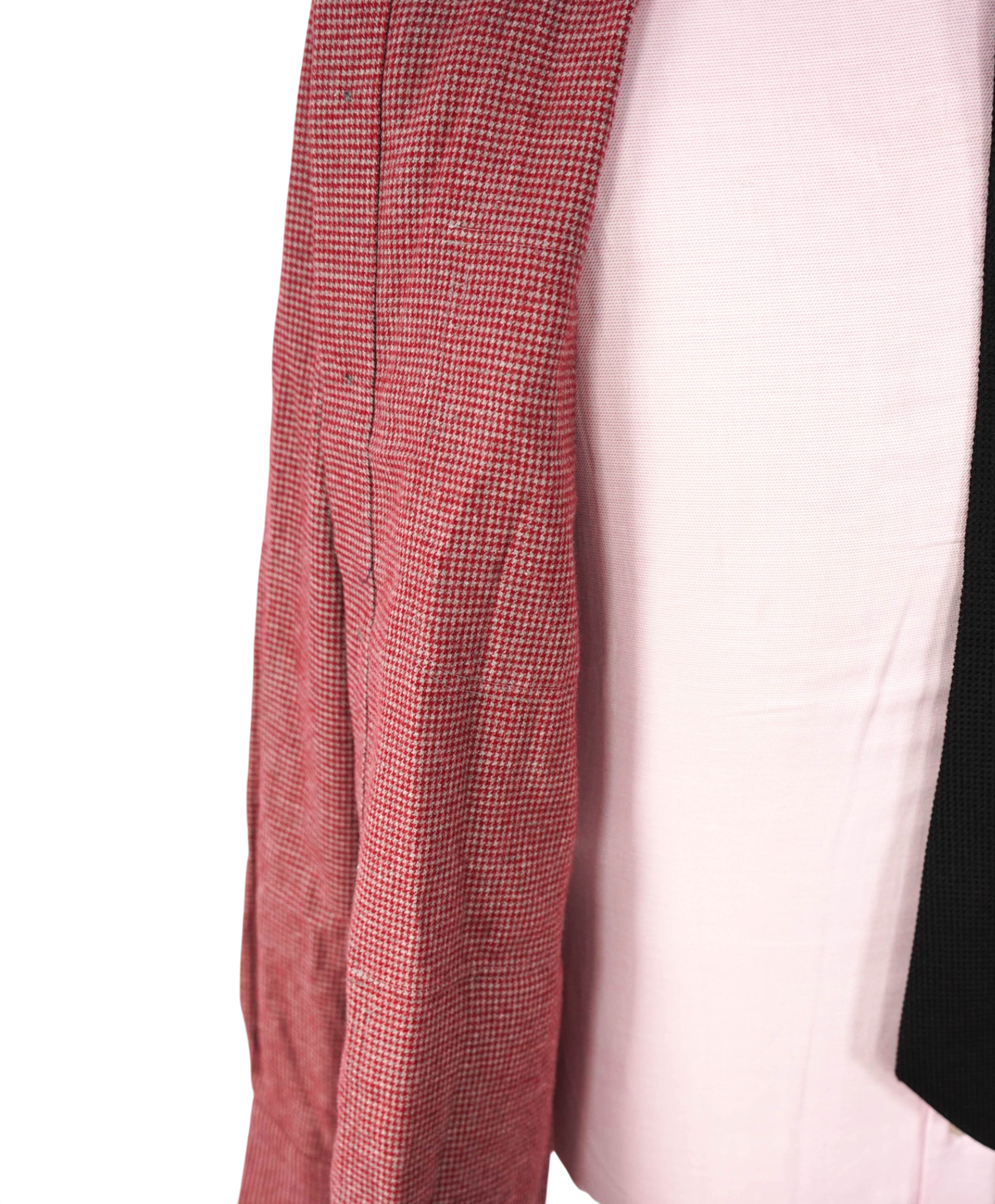 $325 BACK LAWRENCE - Red Houndstooth Flannel Shirt Jacket - 40R