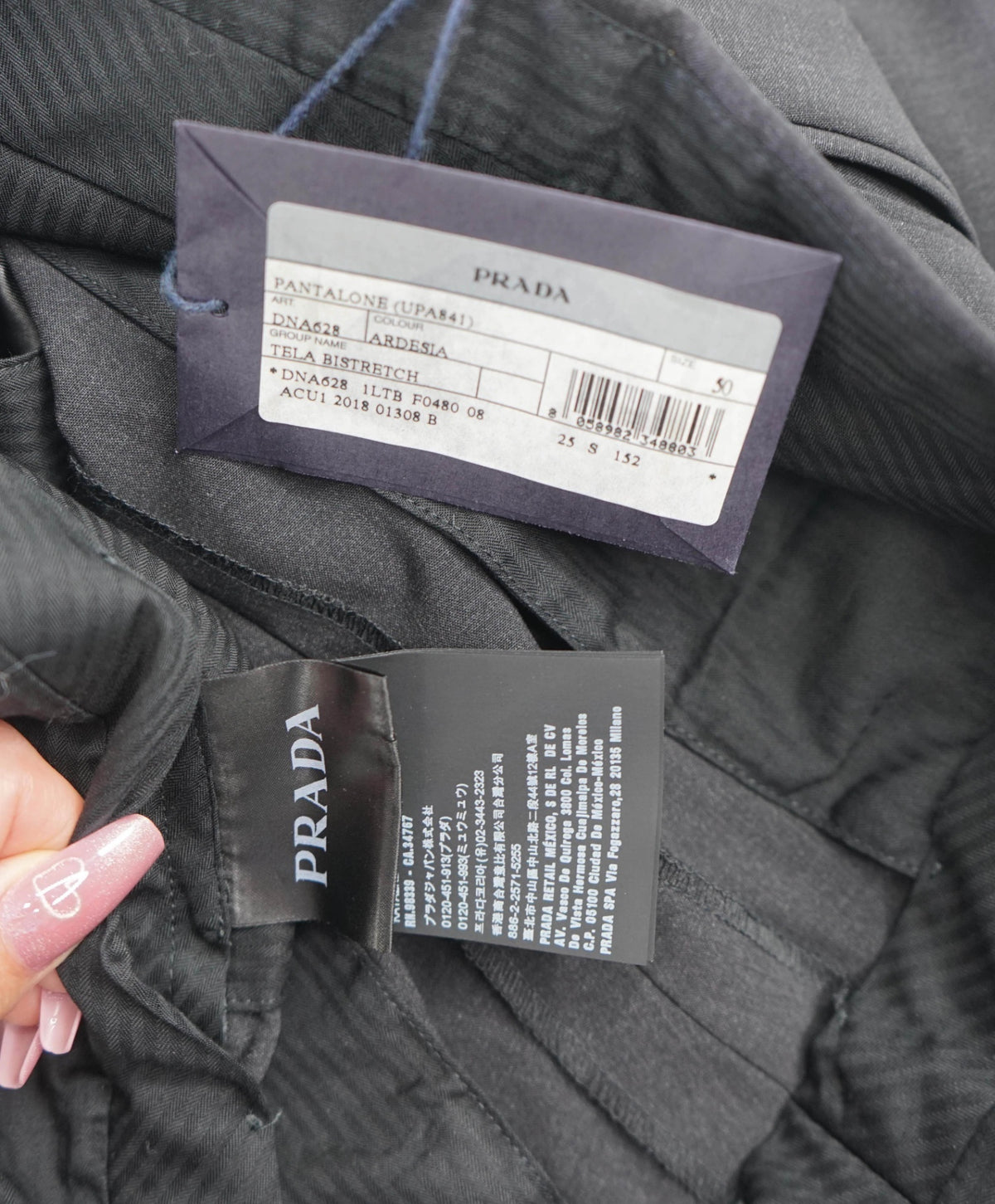 $1,420 PRADA - Dark Gray Wool Pants - 36W