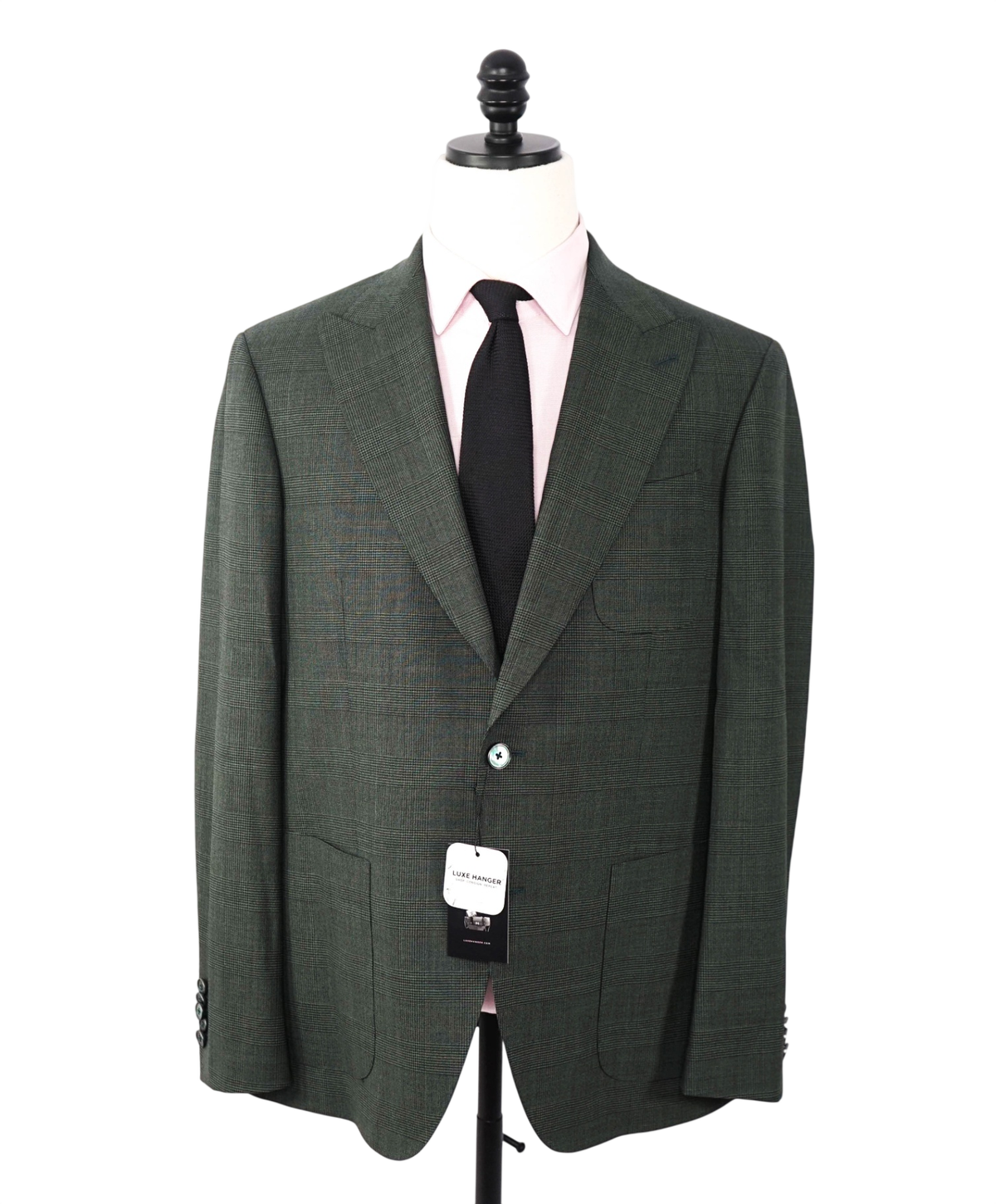 BACK LAWRENCE - Green Prince of Wales CANVASSED Blazer - 42R
