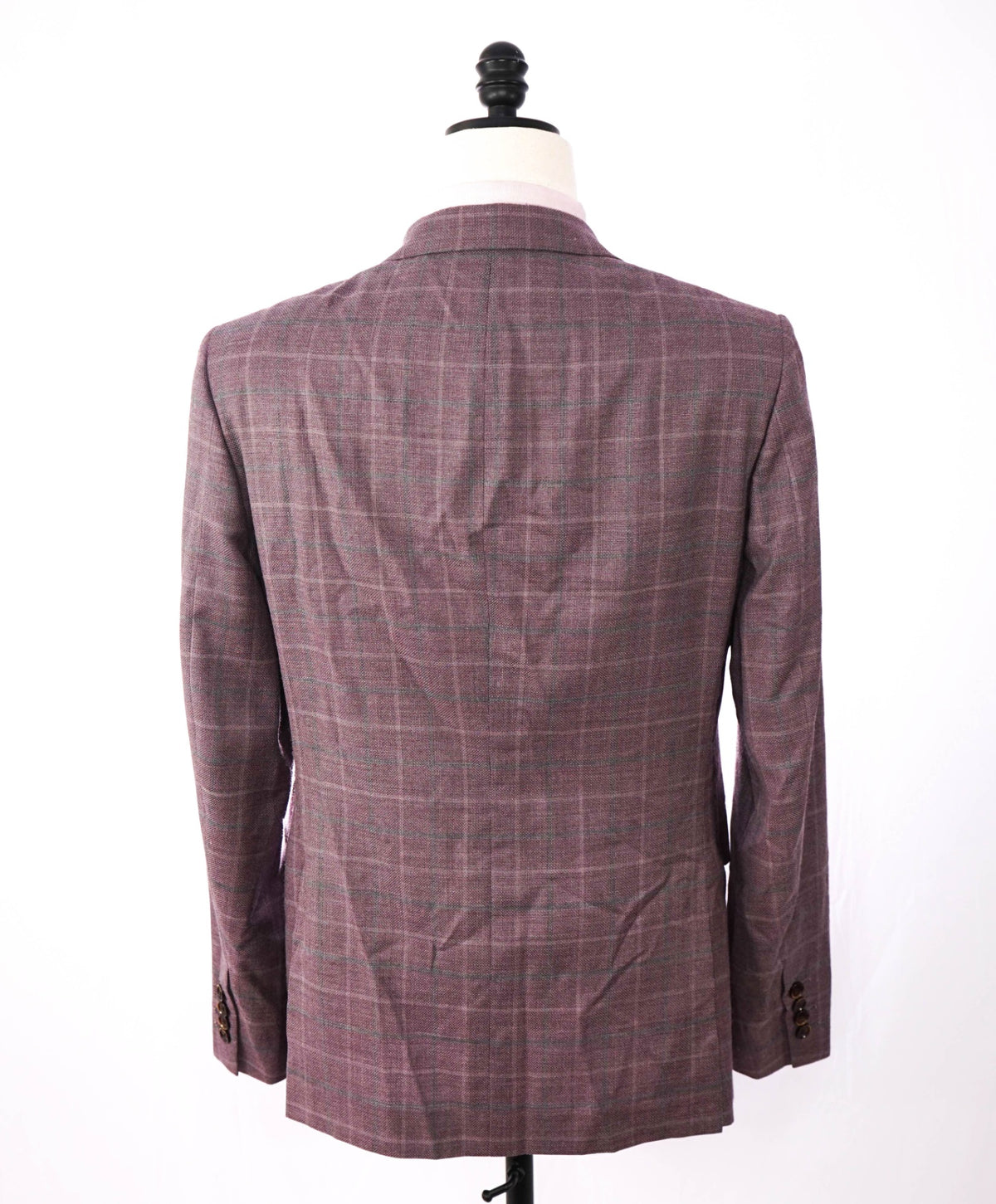 $995 ZEGNA for BARNEYS NEWYORK - Plaid Wool/Silk Blazer - 42R