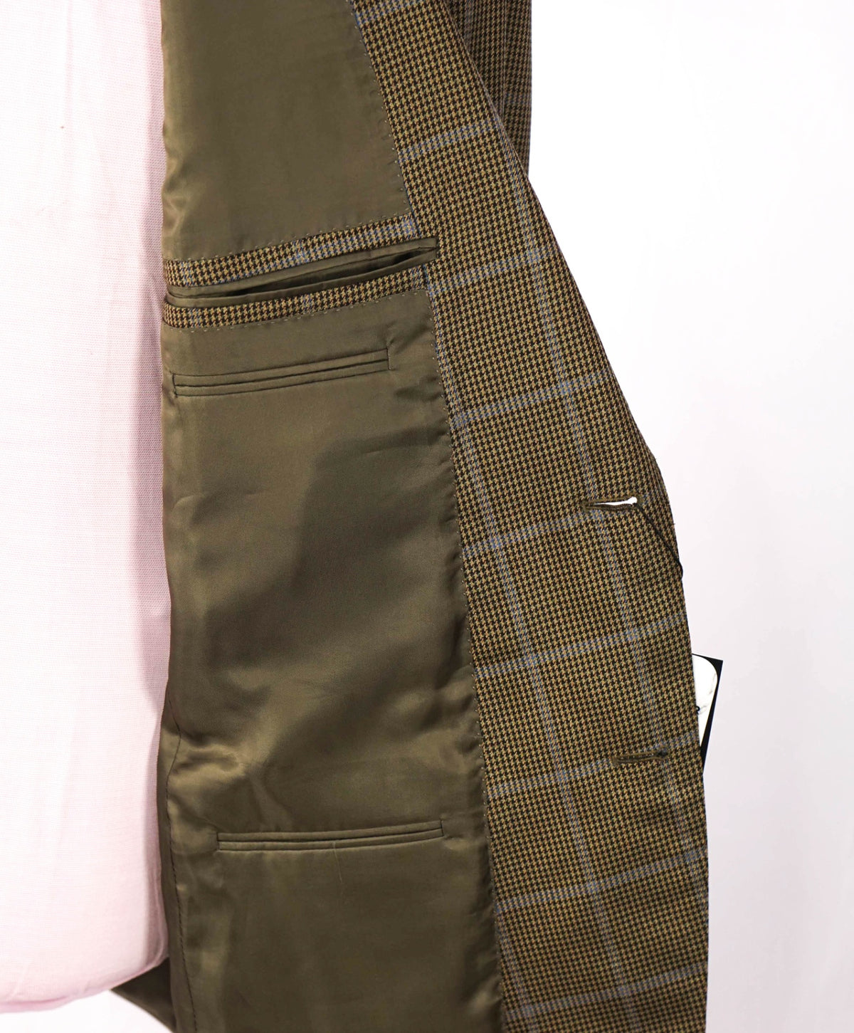 ZEGNA - Green/Brown Windowpane TROFEO SILK Blazer - 44R