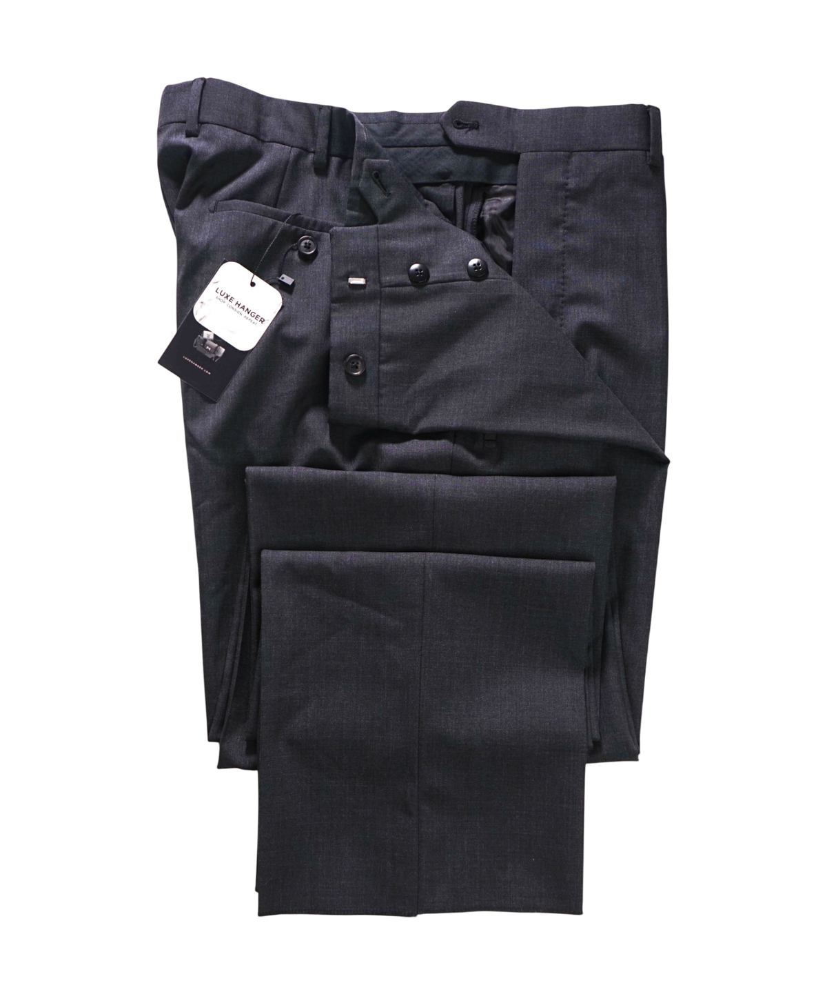 $1,850 PRADA - Dark Gray 140's Wool Pants - 38W