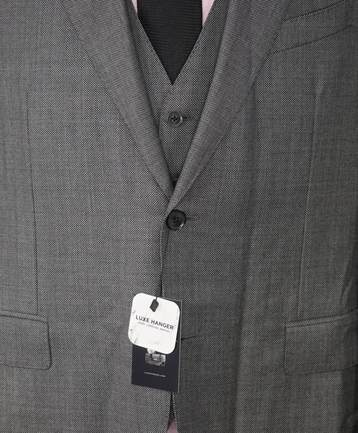 $2,965 CARUSO - Gray Superfine 120's Wool 3-Piece Suit - 44R