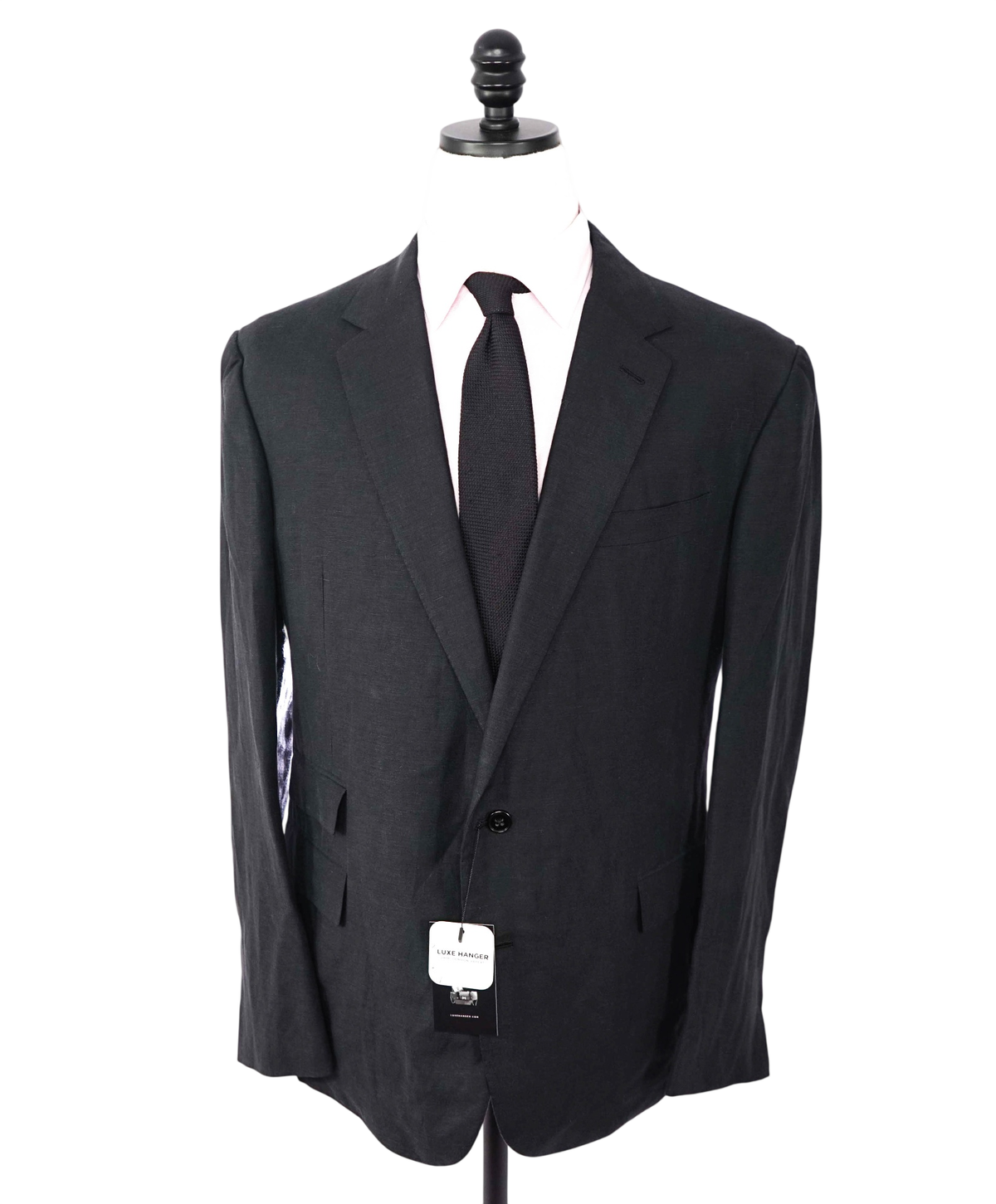 $2,995 RALPH LAUREN PURPLE LABEL - Black Linen/Silk Blazer - 46R