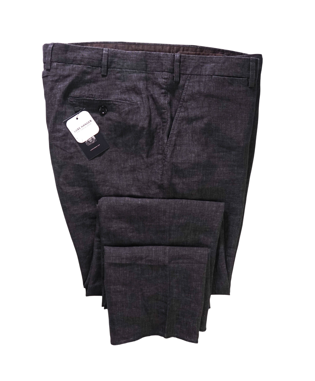 $895 ZEGNA - Dark Gray PURE LINEN Pants - 41W