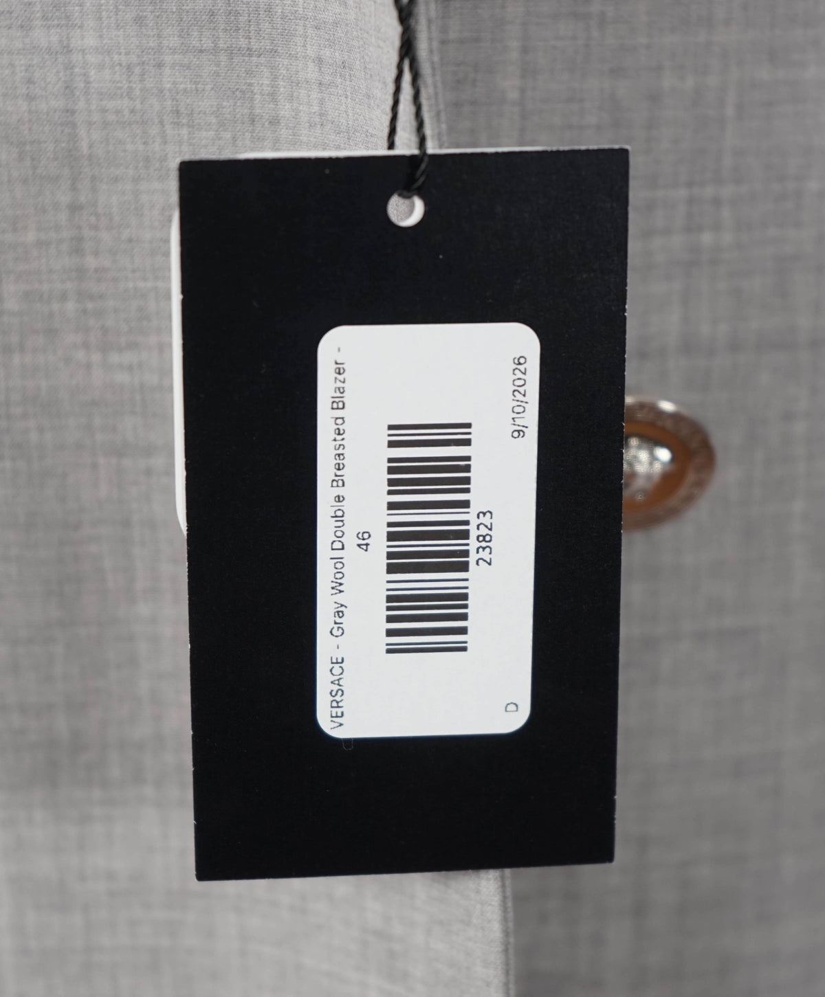$2,825 VERSACE - Gray MEDUSA BUTTON Blazer NWD - 40R