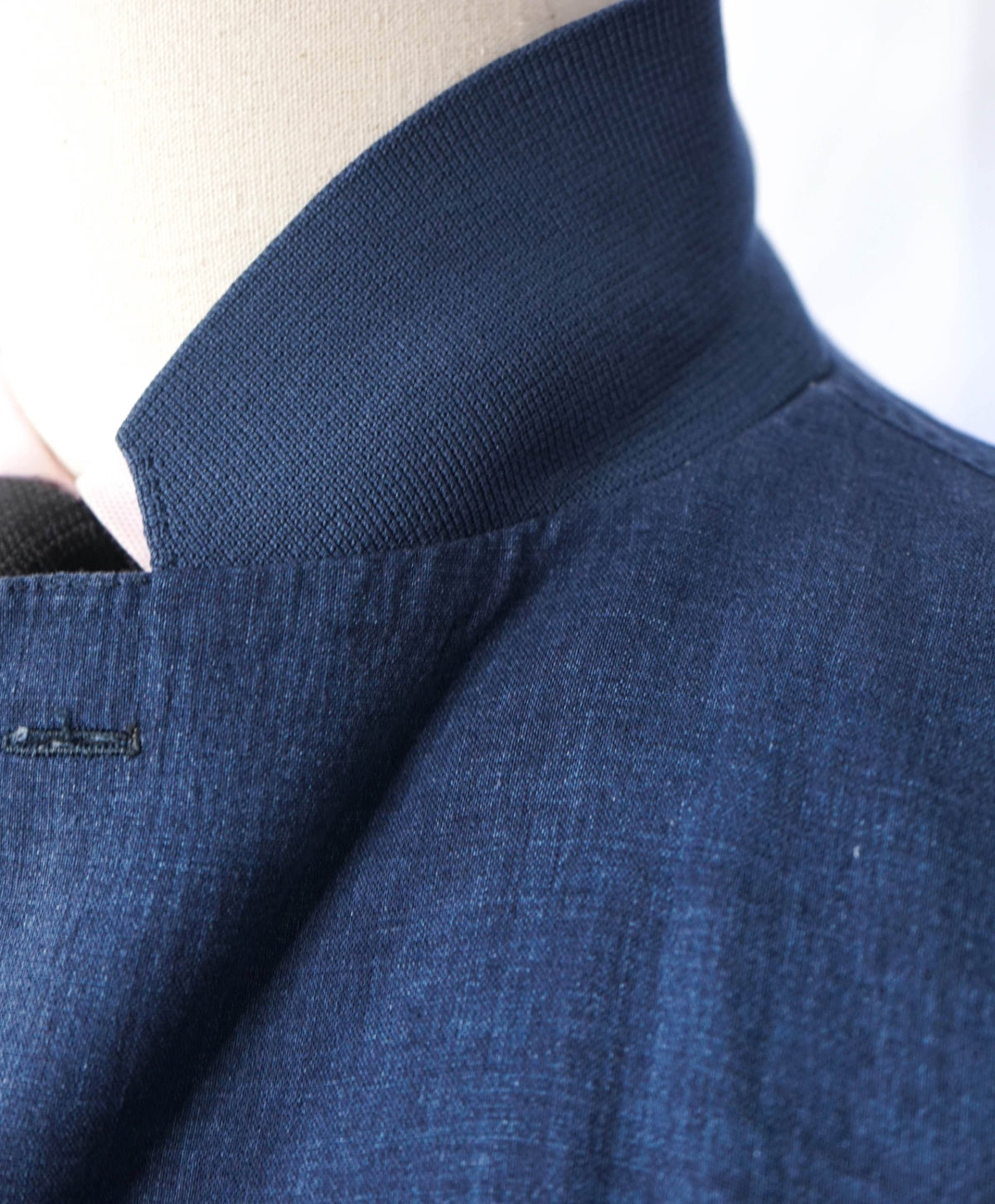 $3,750 ZEGNA - Blue Washed Distressed Pure Linen Blazer - 46R