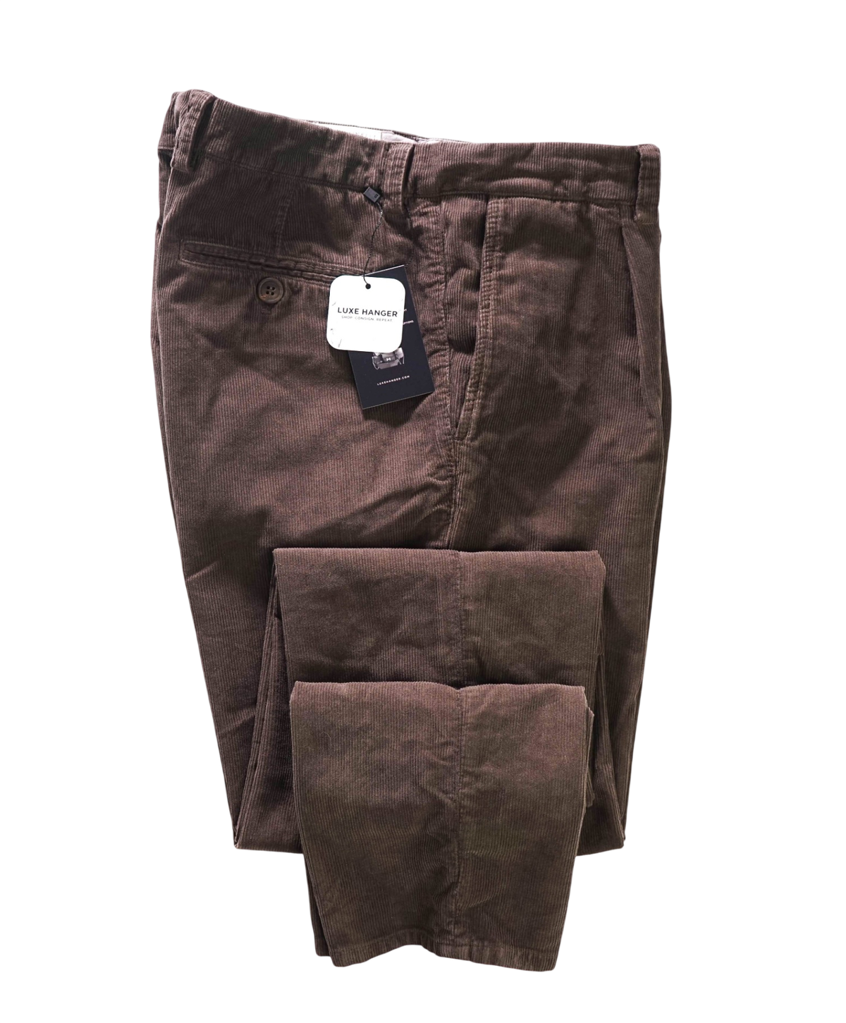 $1,650 BRUNELLO CUCINELLI - Brown Corduroy Pants - 36W