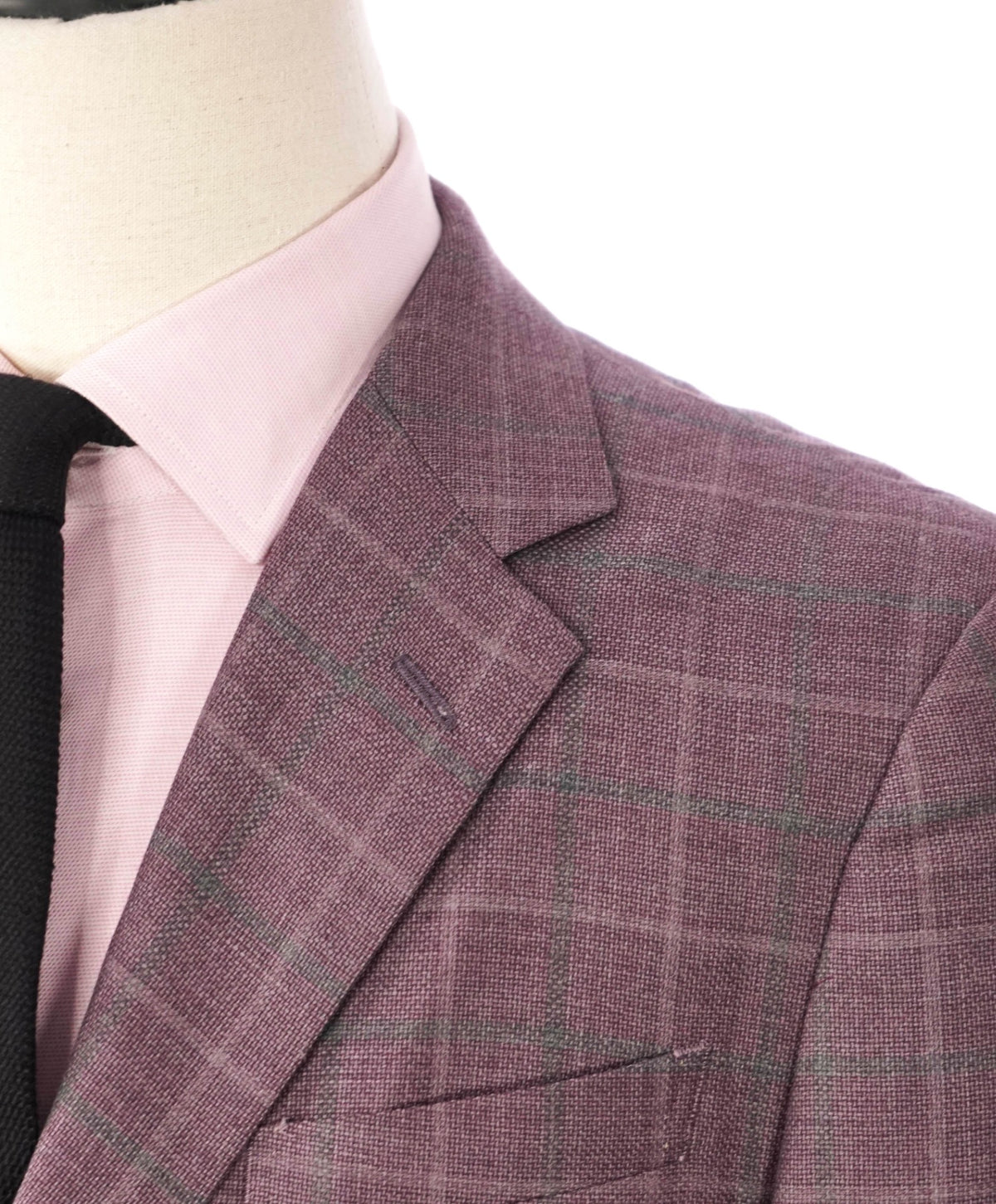 $995 ZEGNA for BARNEYS NEWYORK - Plaid Wool/Silk Blazer - 42R