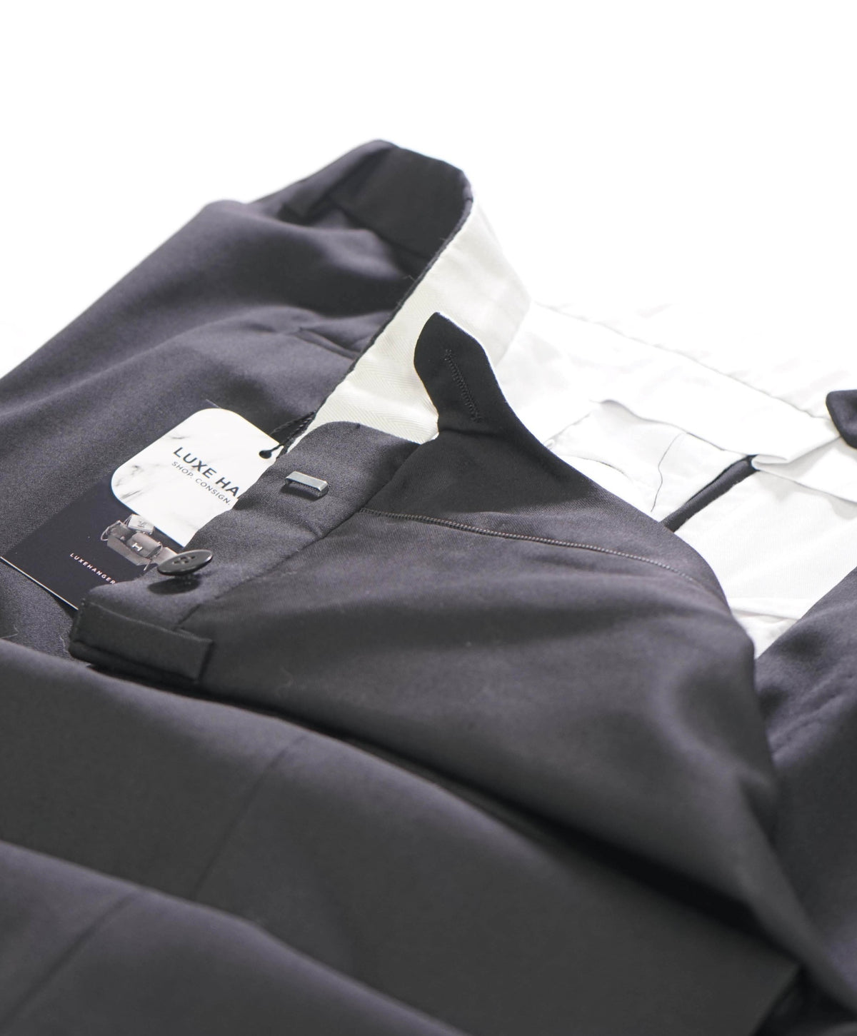 $1,095 BRIONI - Black Super 150's Wool Pleated Pants - 34W