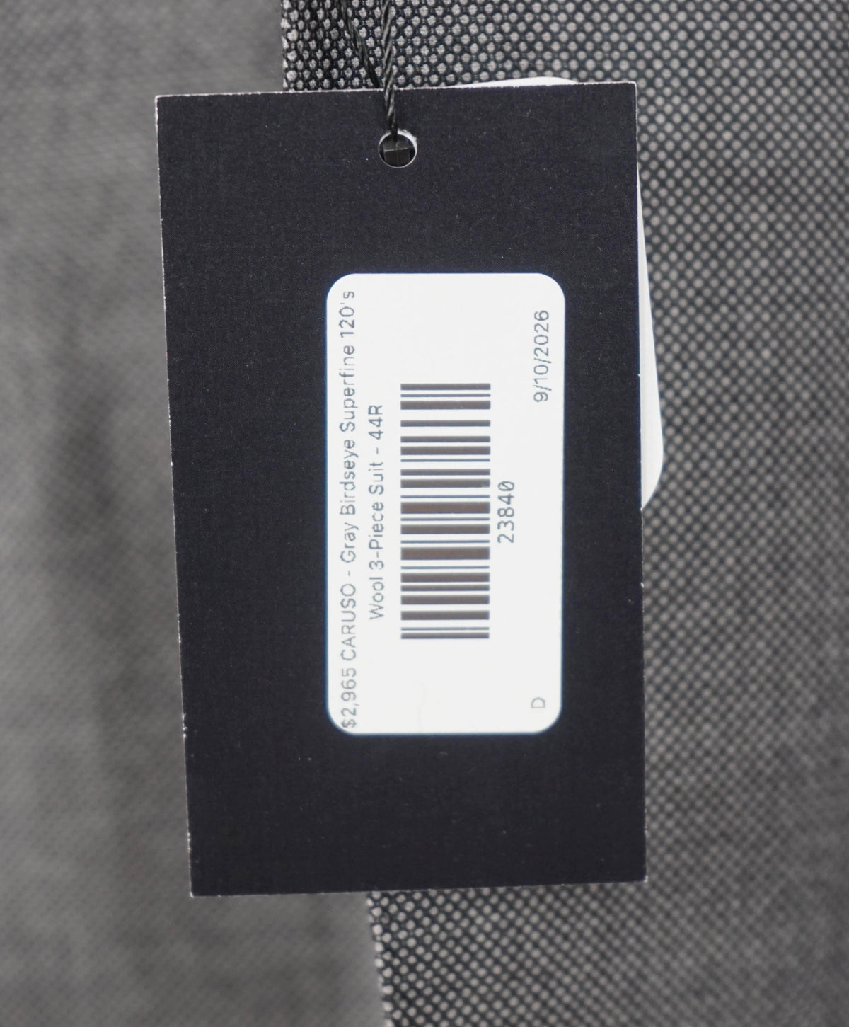 $2,965 CARUSO - Gray Superfine 120's Wool 3-Piece Suit - 44R
