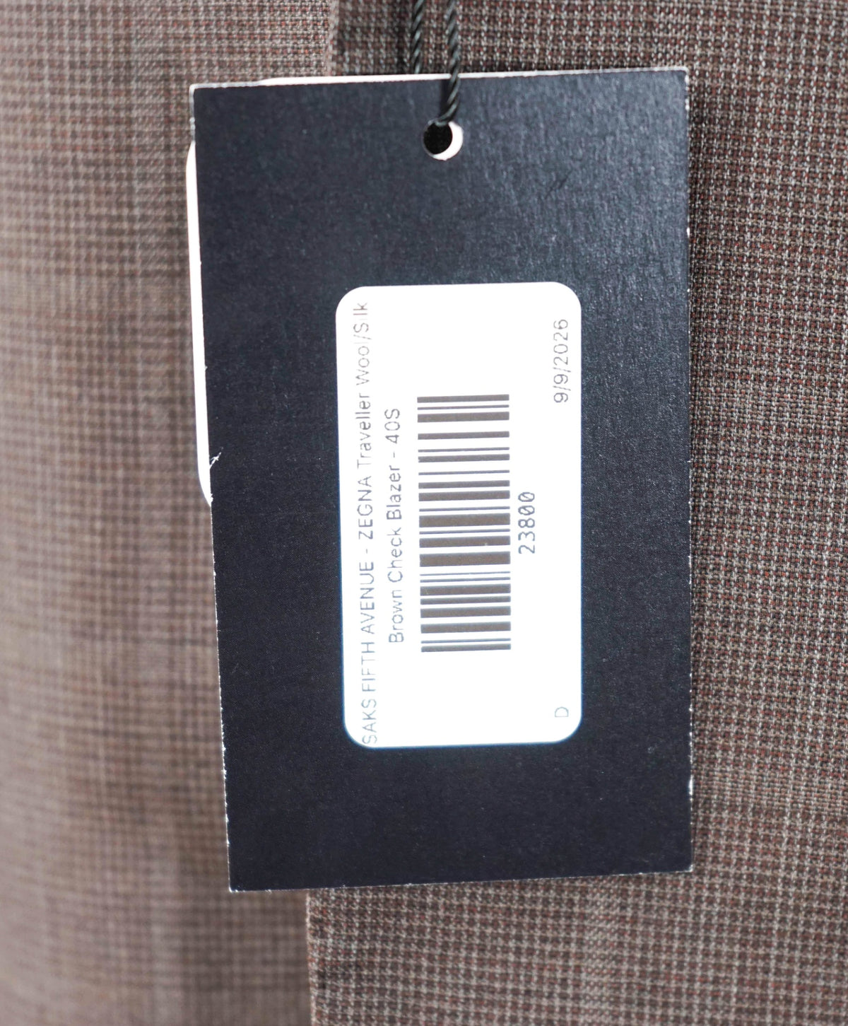 $1,295 ZEGNA For SFA - Traveller Wool/Silk Brown Blazer - 40S