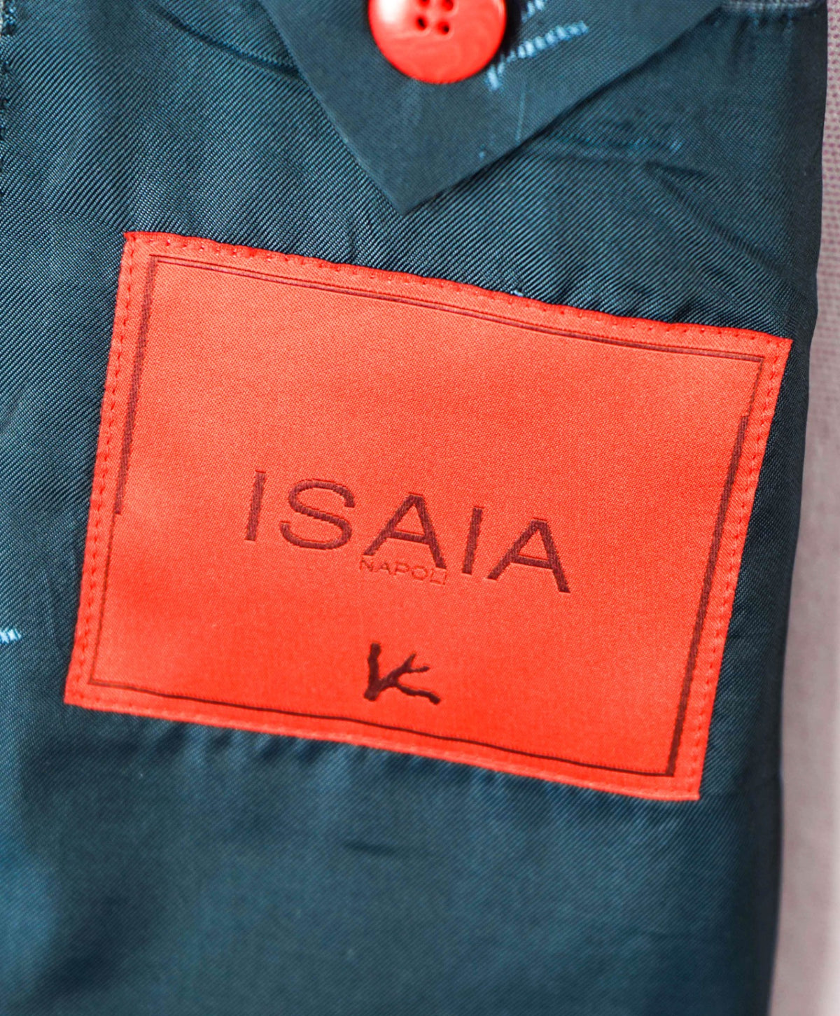 $3,295 ISAIA - Steel Blue Check Wool Blazer - 44R