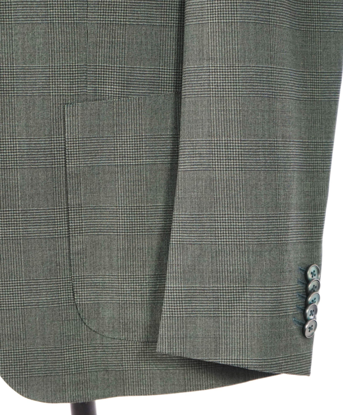 BACK LAWRENCE - Green Prince of Wales CANVASSED Blazer - 42R