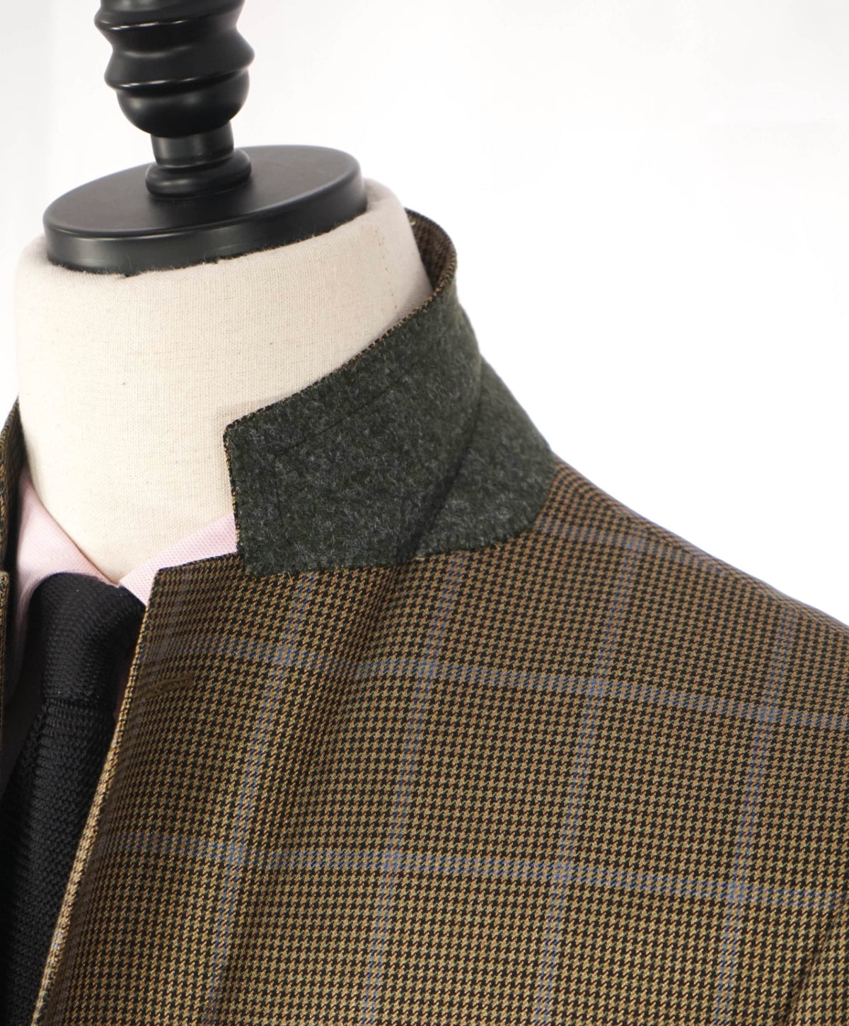ZEGNA - Green/Brown Windowpane TROFEO SILK Blazer - 44R