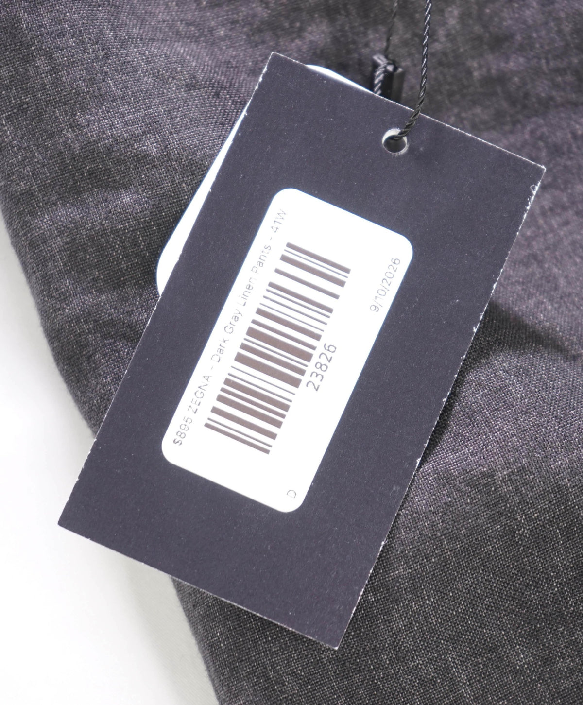 $895 ZEGNA - Dark Gray PURE LINEN Pants - 41W